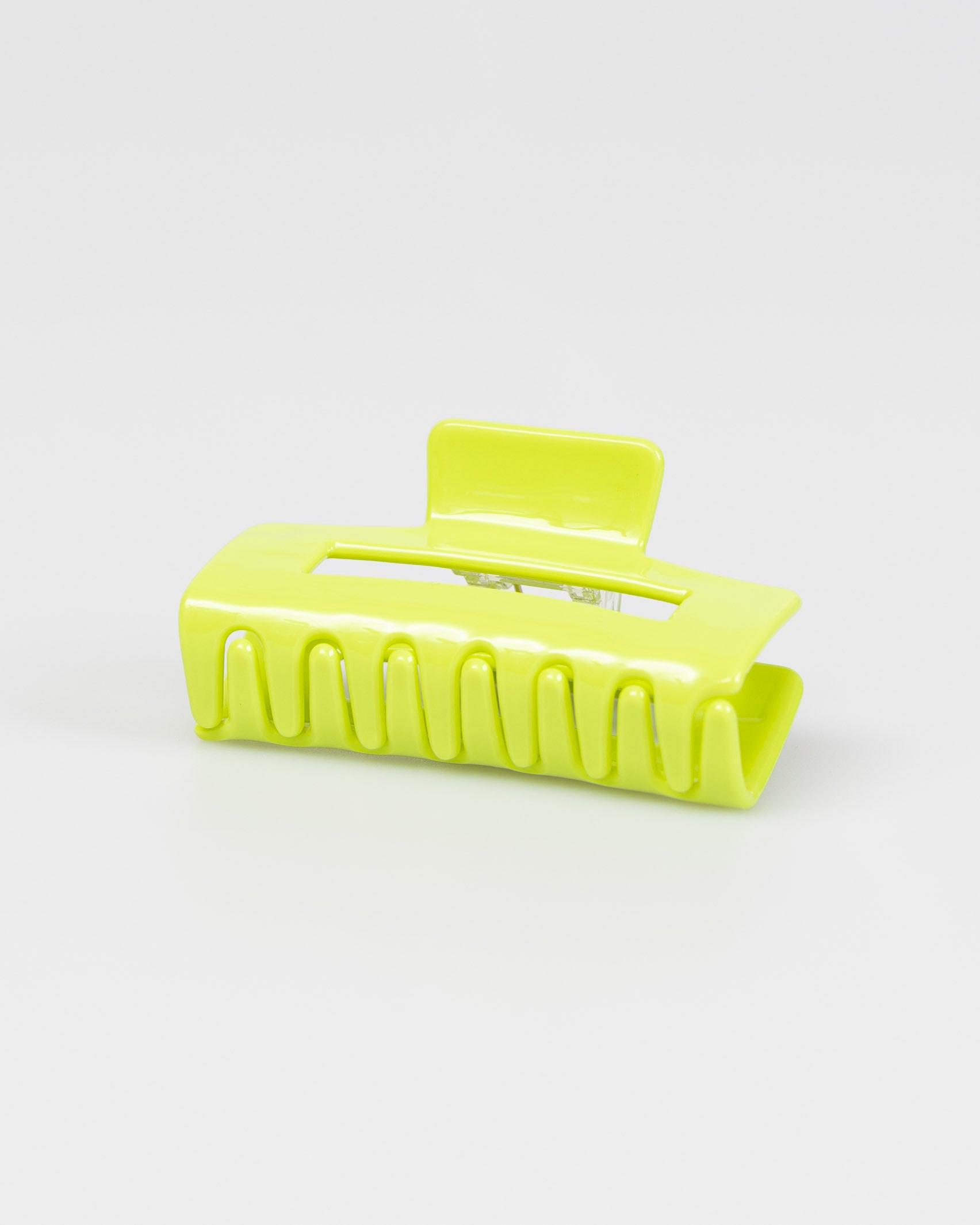 Eckiger Haarclip in Grün