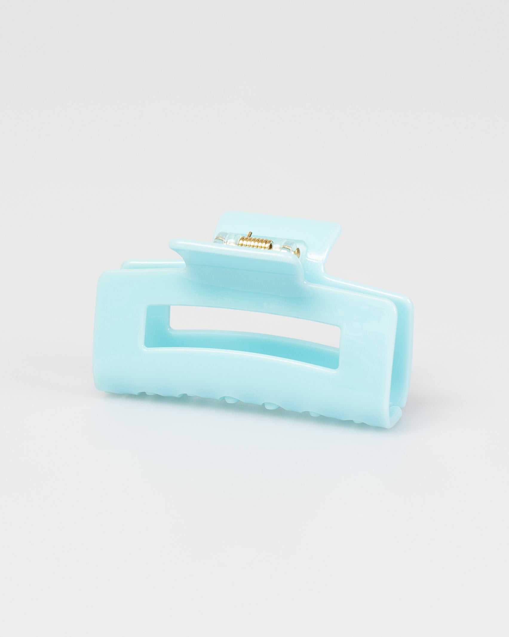 Eckiger Haarclip in Blau