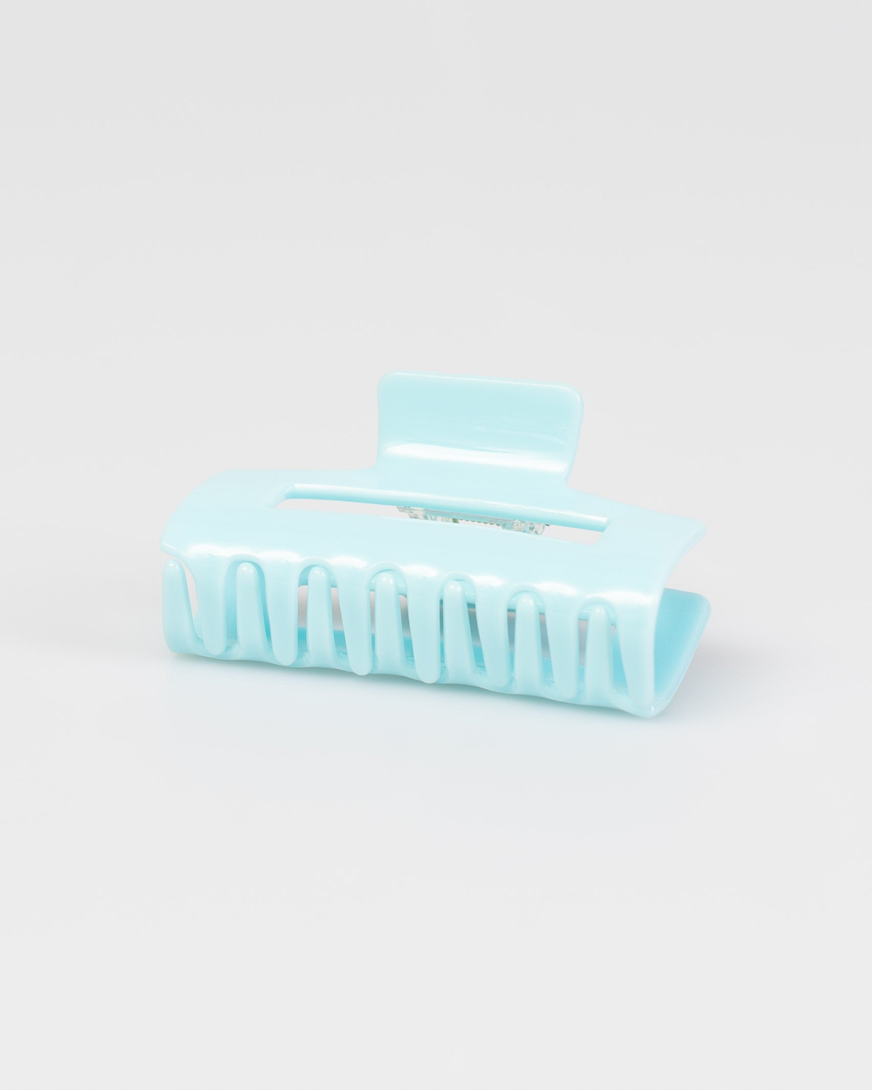 Eckiger Haarclip in Blau