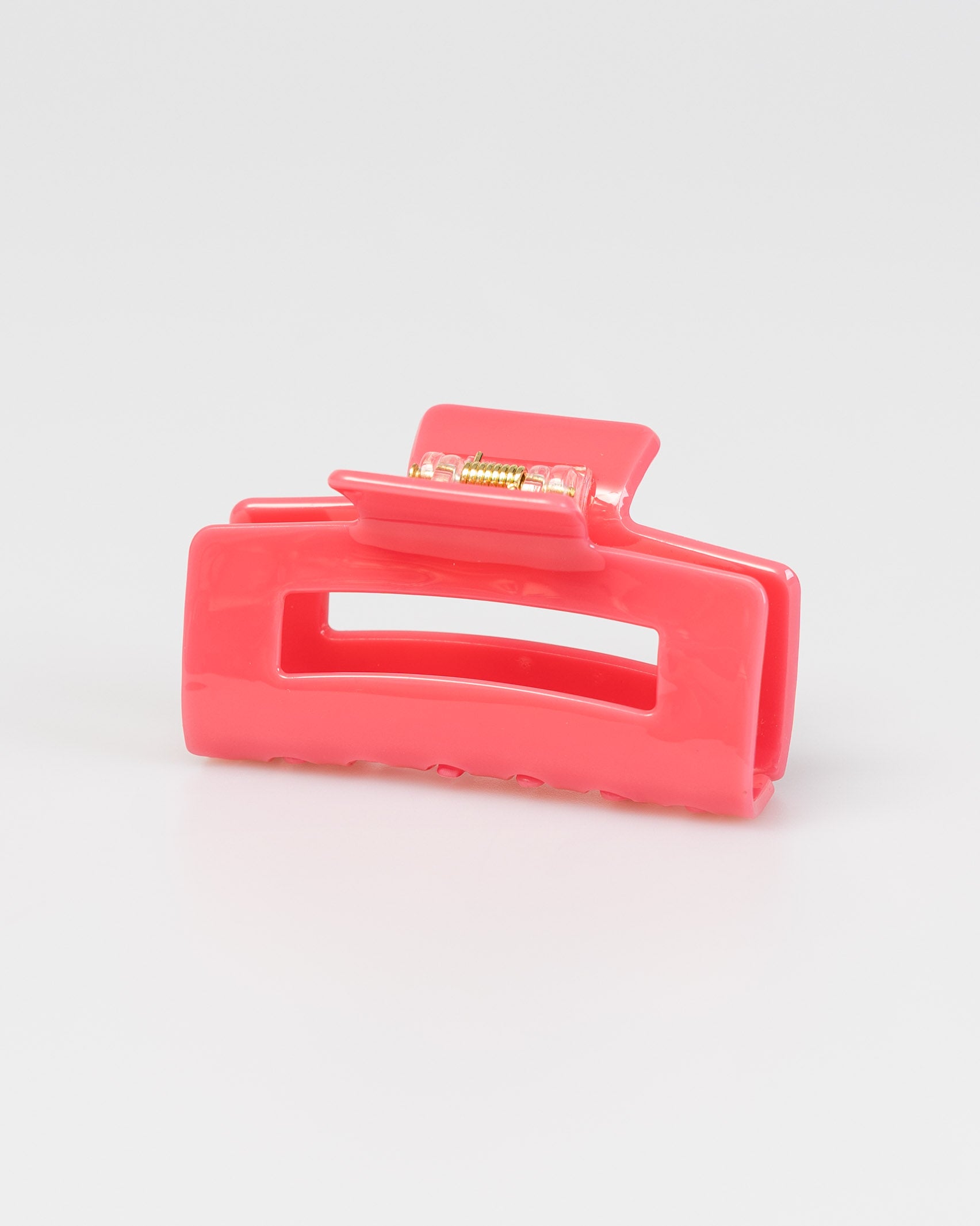 Eckiger Haarclip in Pink