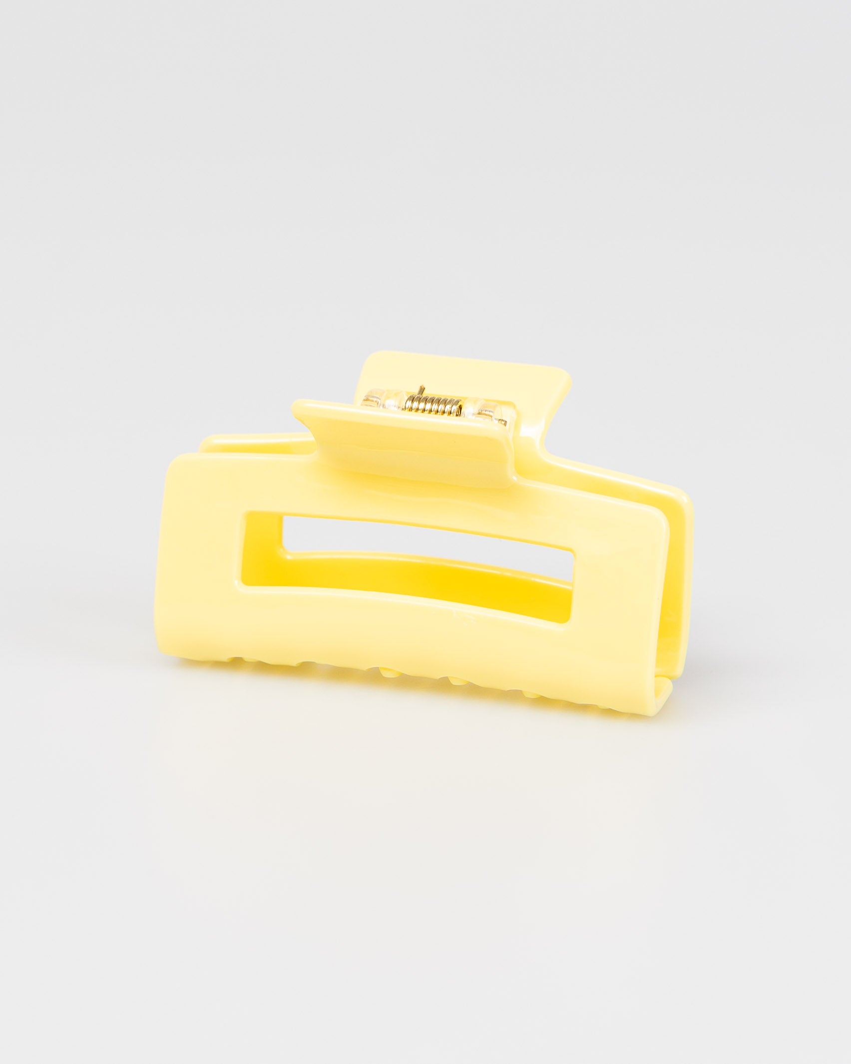 Eckiger Haarclip in Gelb