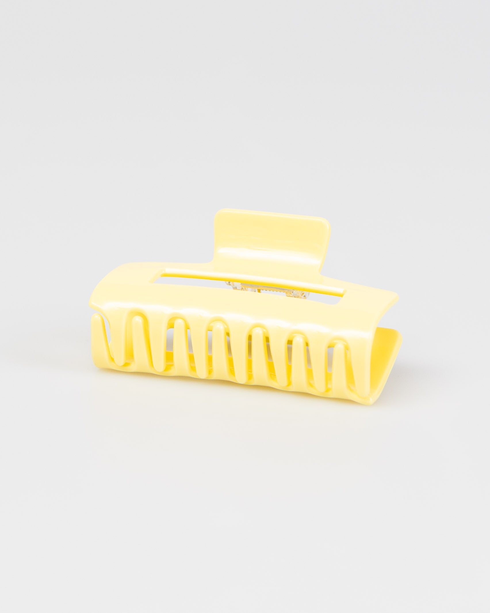 Eckiger Haarclip in Gelb