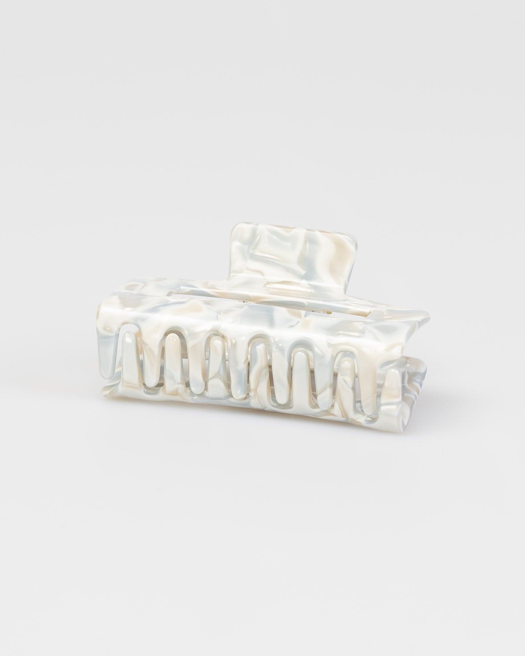 Eckiger Haarclip in aquatischen Farben