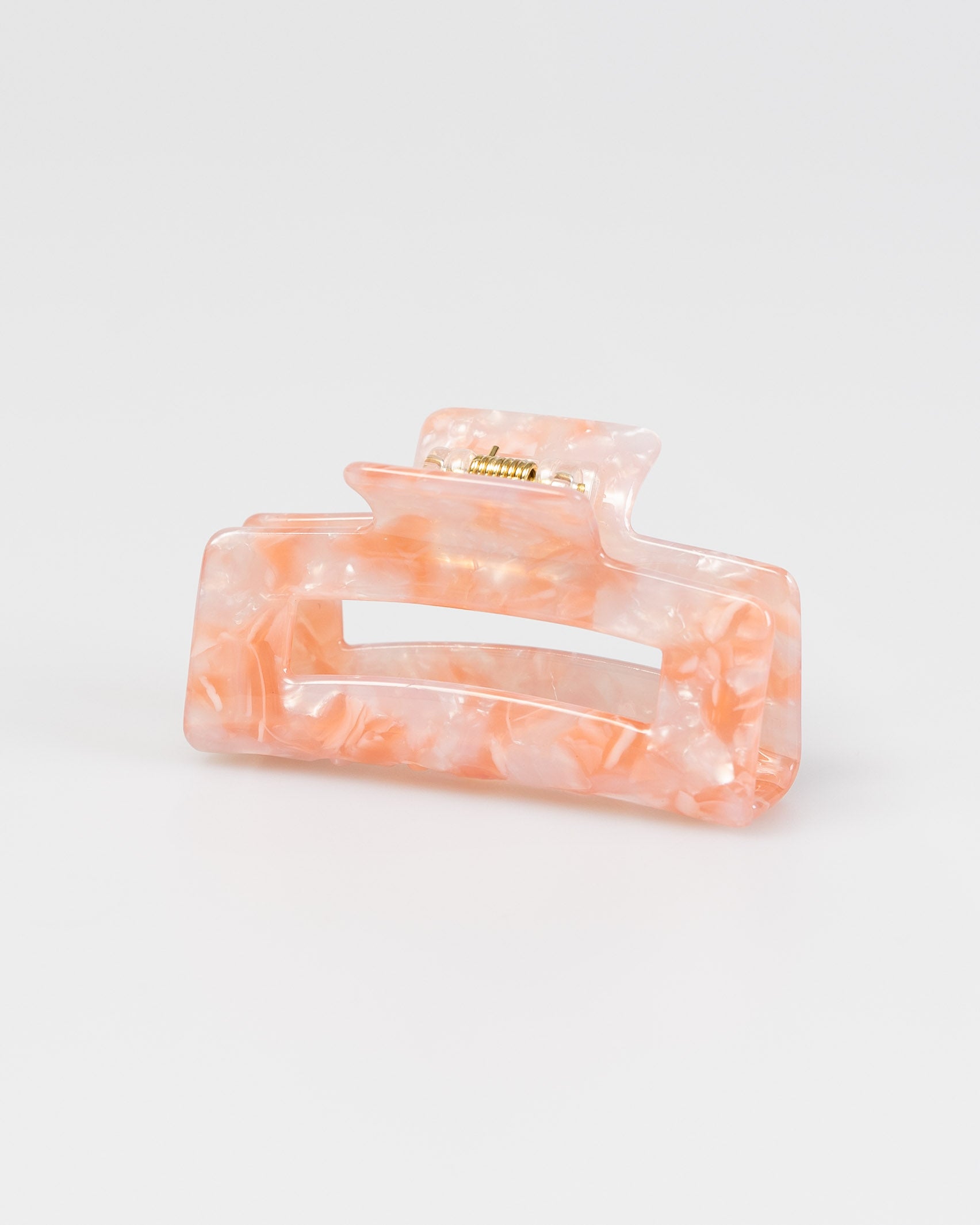 Eckiger Haarclip in Rosatönen