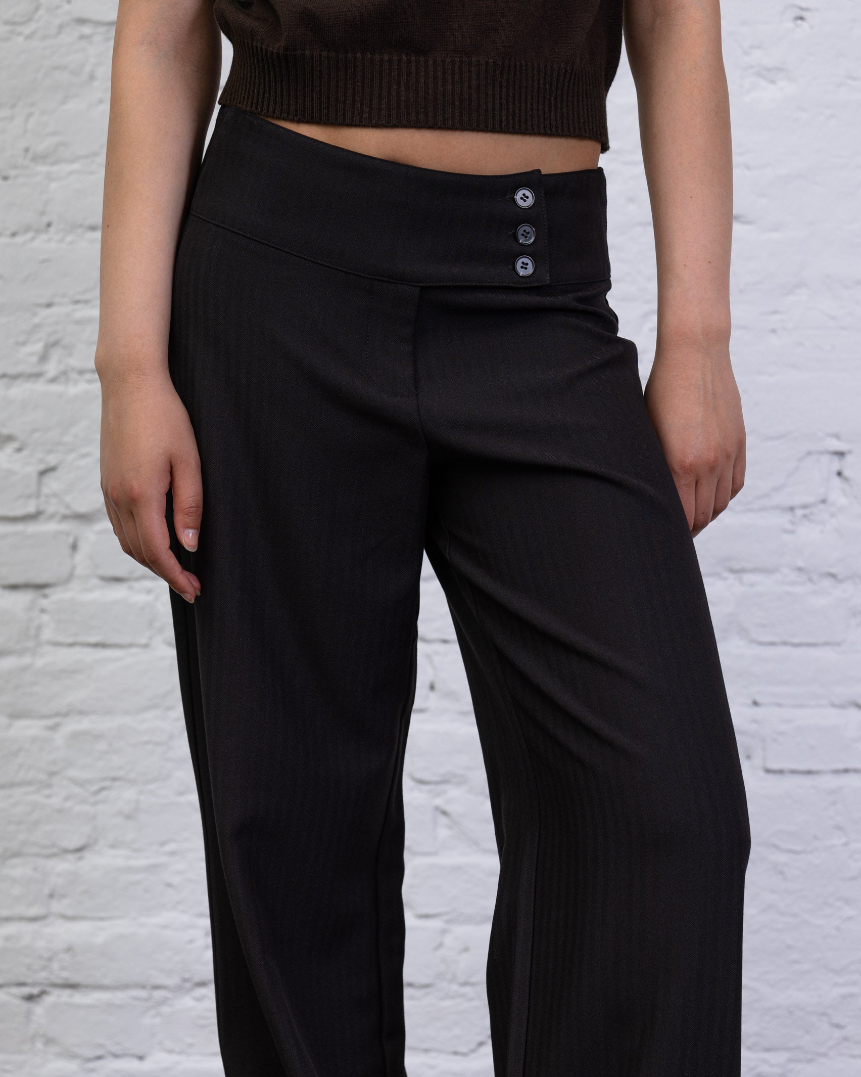 Stoffhose mit weitem Bund