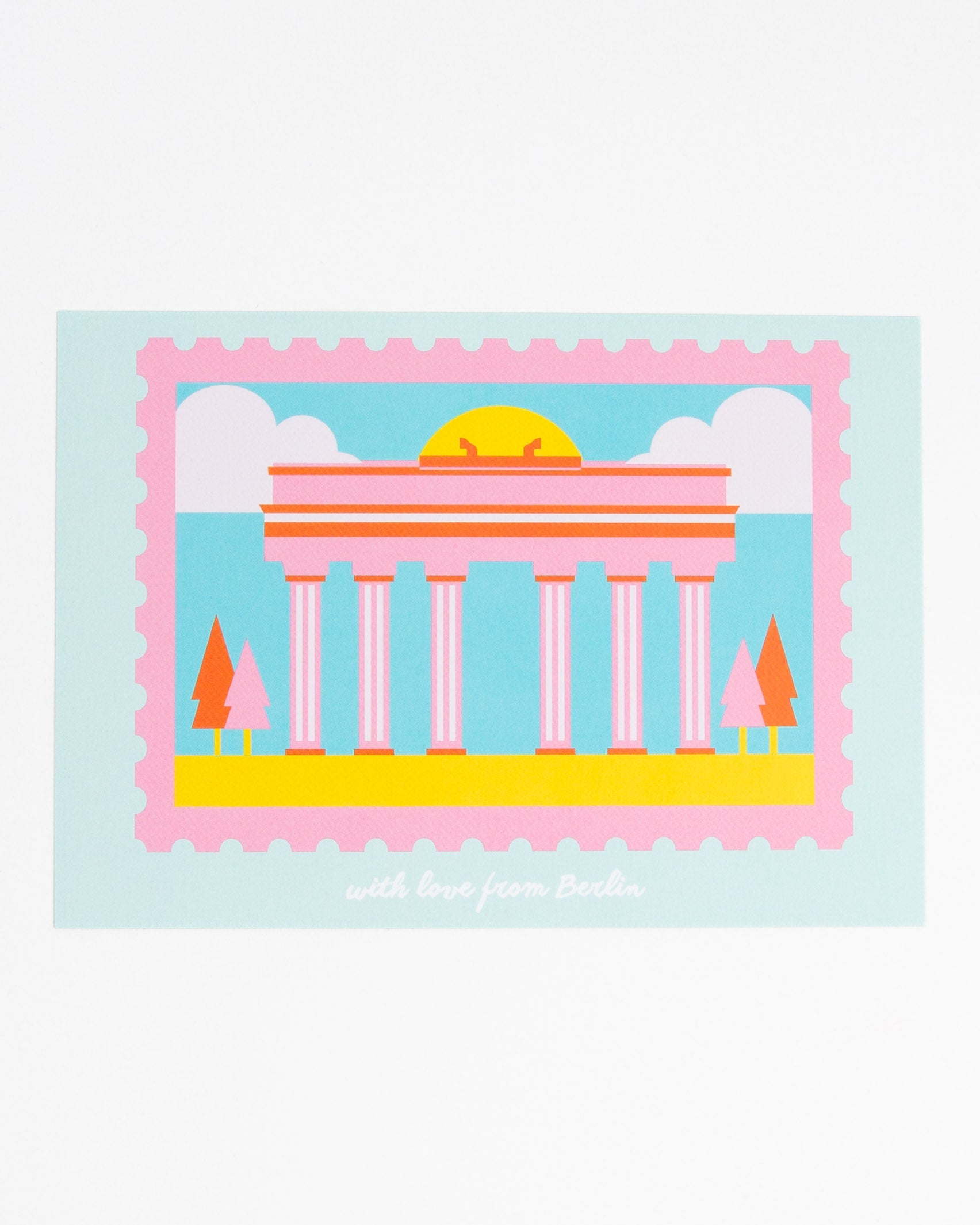 Postkarte With love from Berlin - Broke + Schön