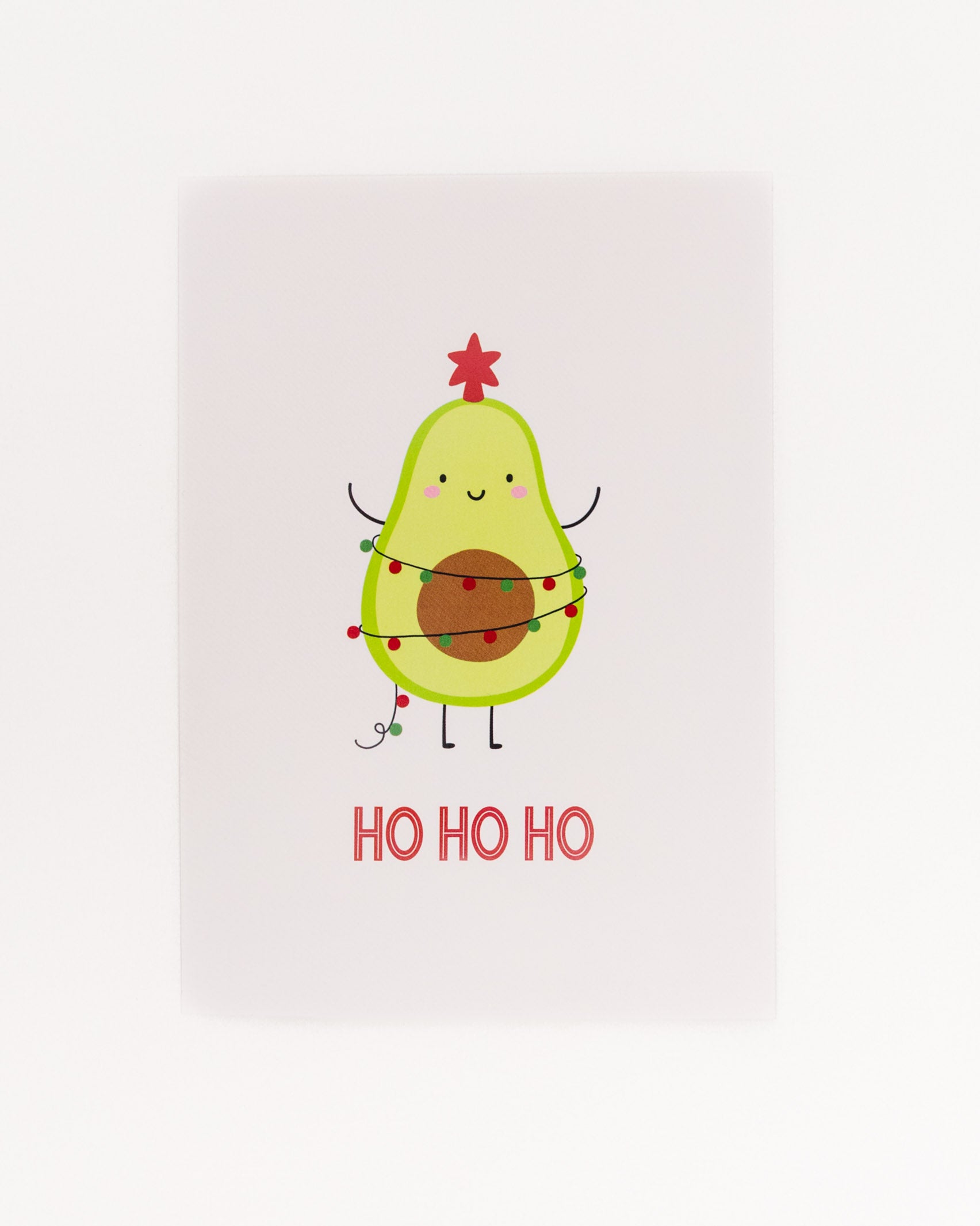 Postkarte Avocad ho ho ho - Broke + Schön