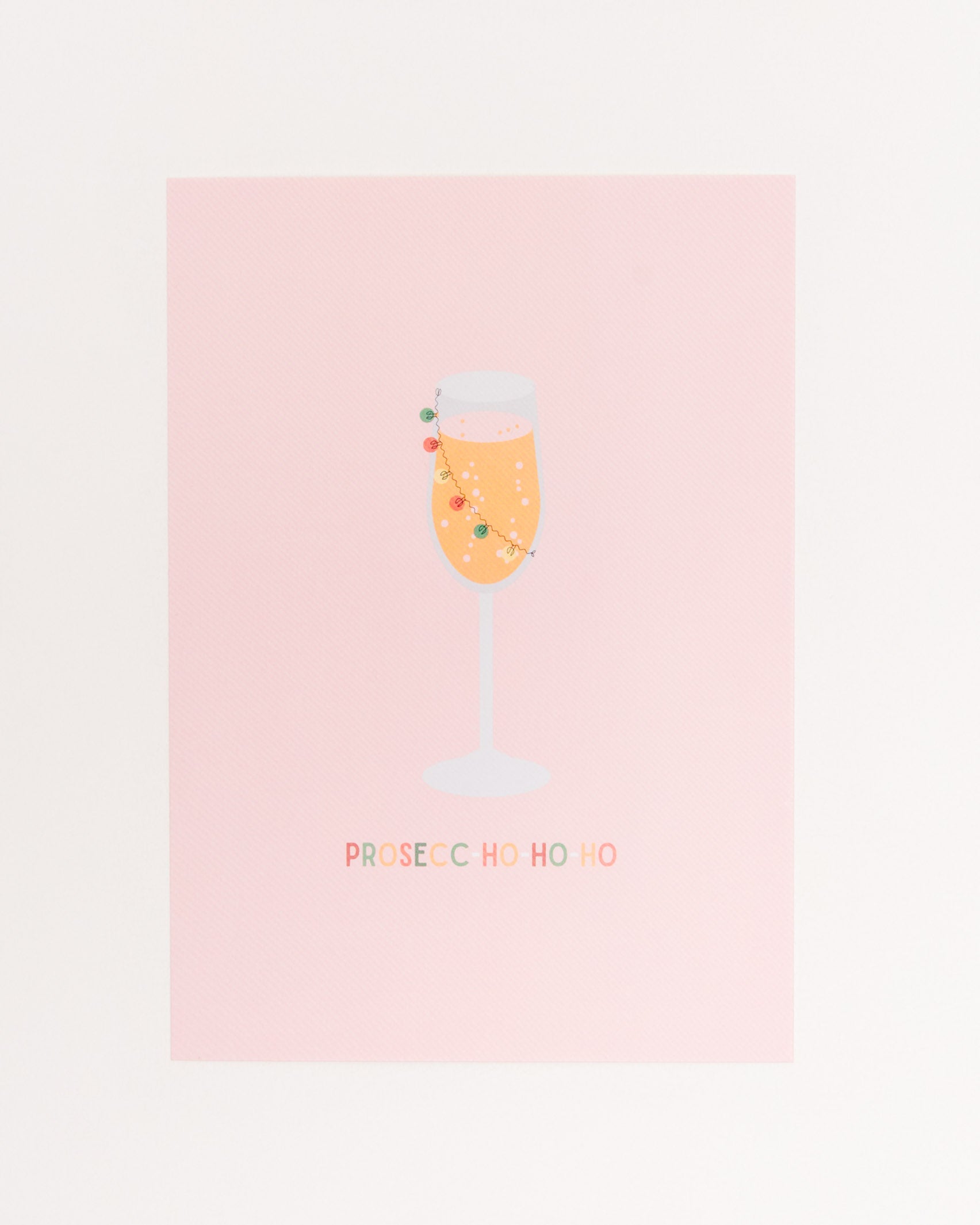 Postkarte Prosecc ho ho ho - Broke + Schön