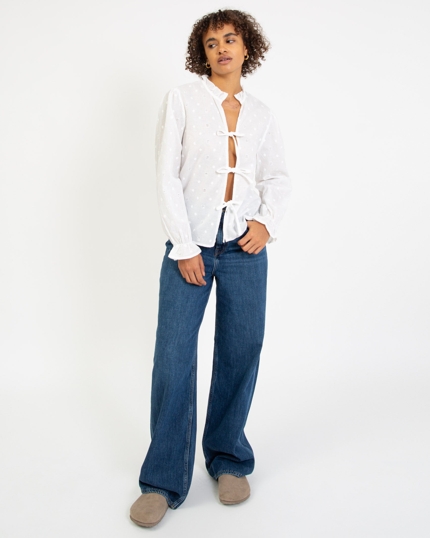 Langarmbluse mit Schleifen - Broke + Schön