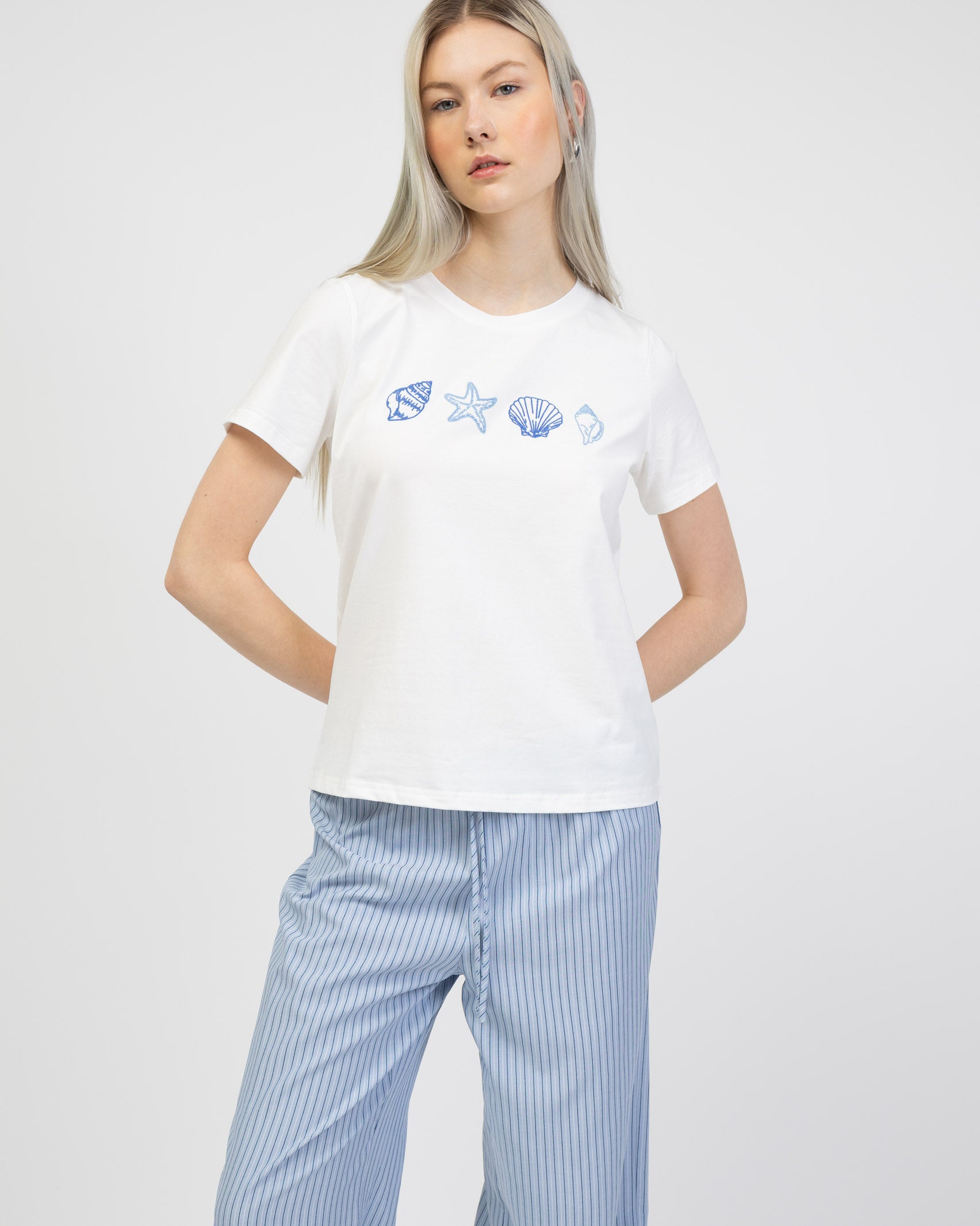 Shirt mit Meeresprint