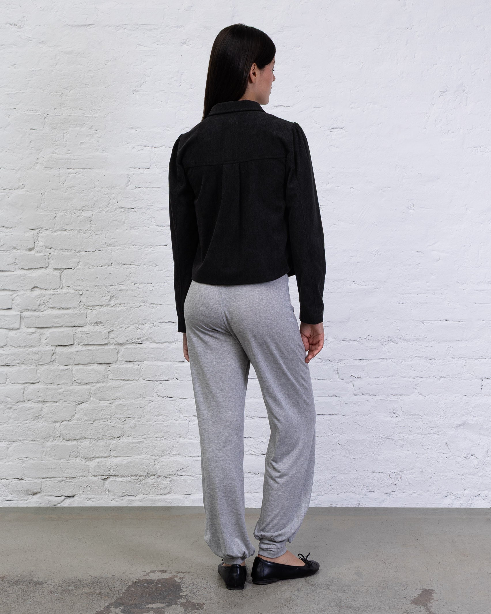 Cord-Blazer mit großen Knöpfen