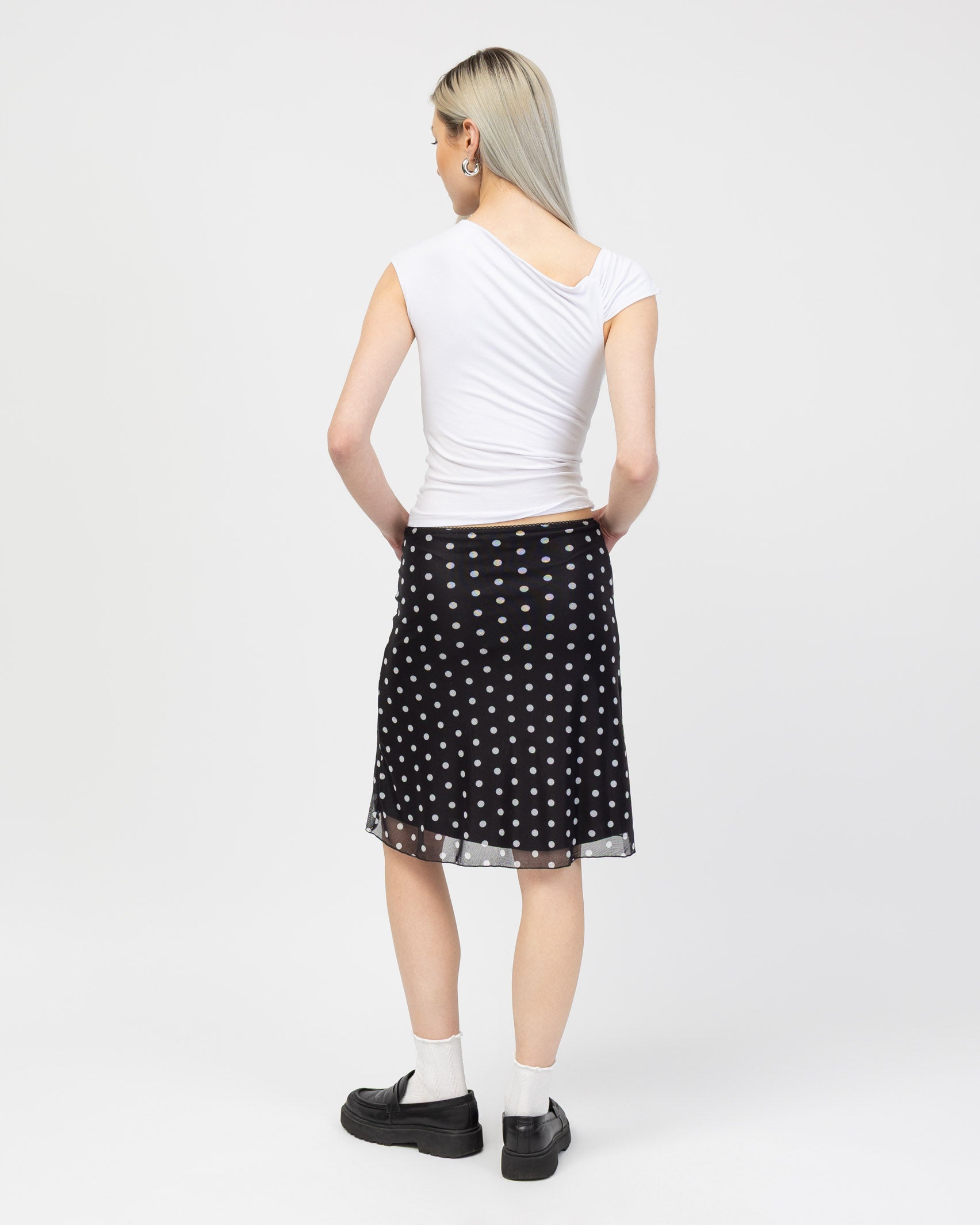 Midi Rock mit Polkadotprint