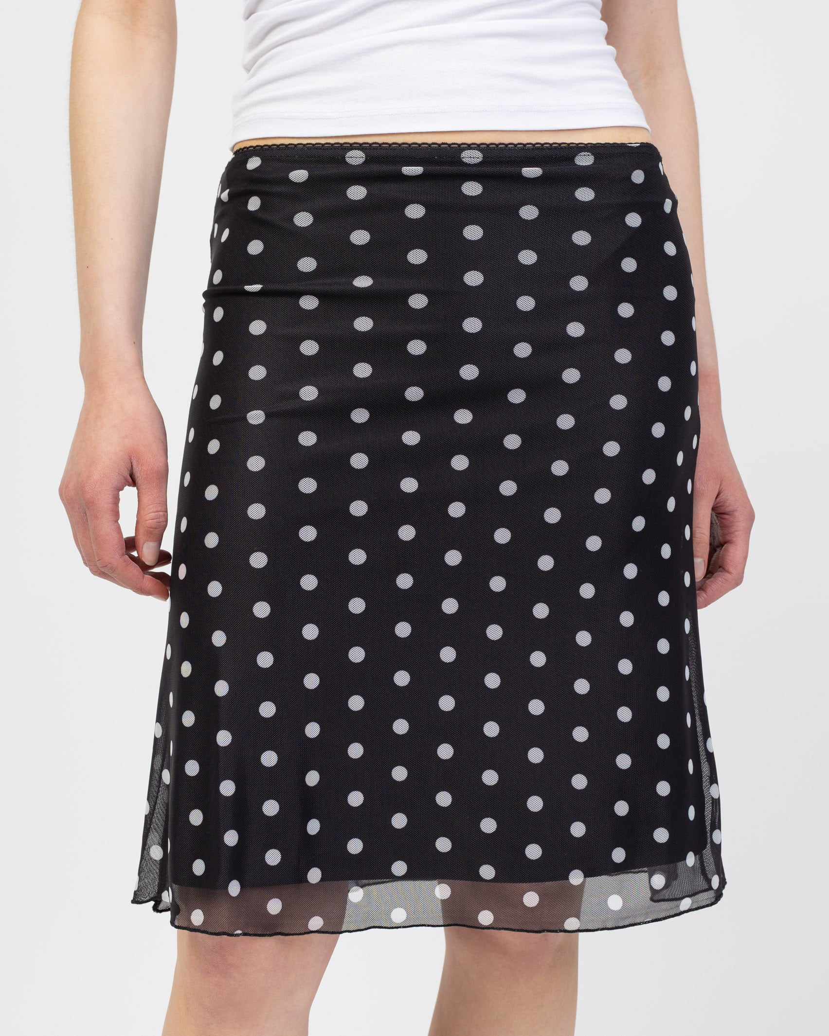 Midi Rock mit Polkadotprint