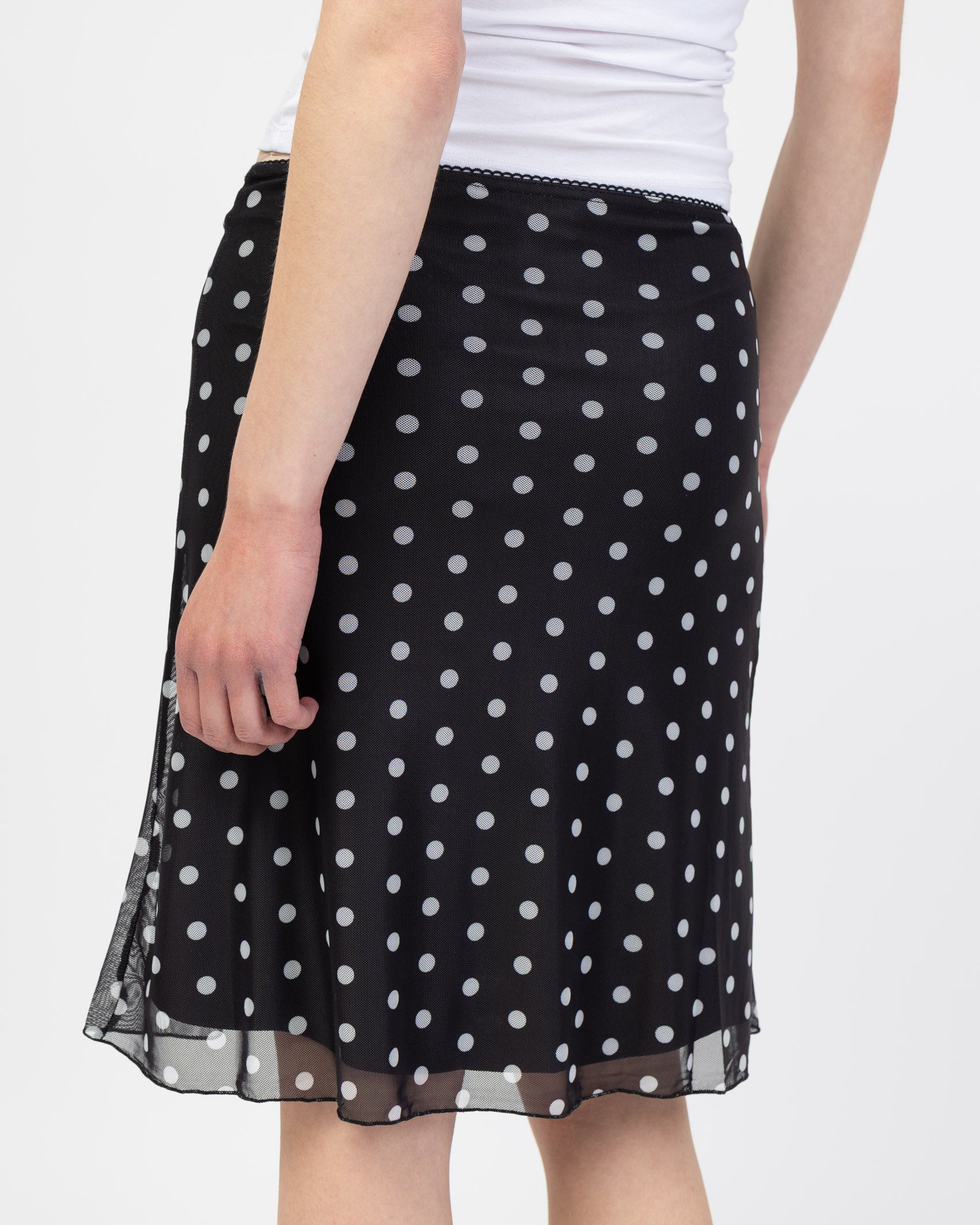 Midi Rock mit Polkadotprint