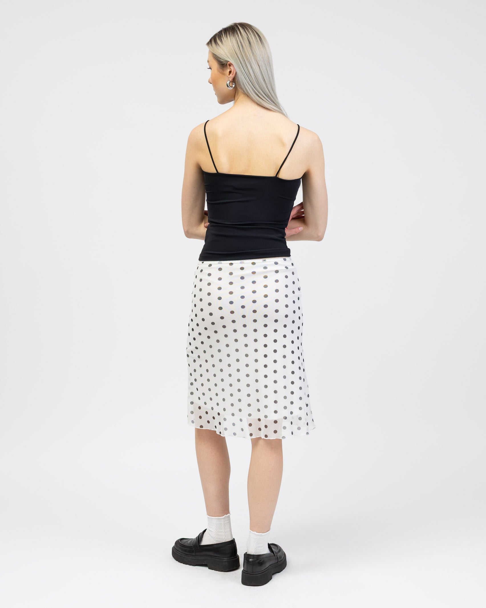 Midi Rock mit Polkadotprint