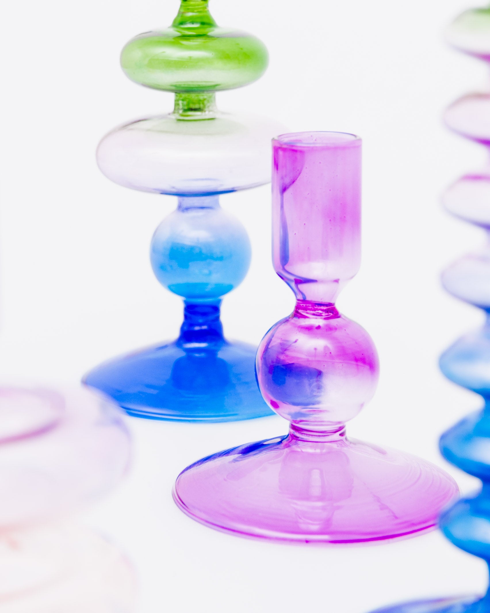 Kurzer Kerzenständer mit Bubbles - Broke + Schön