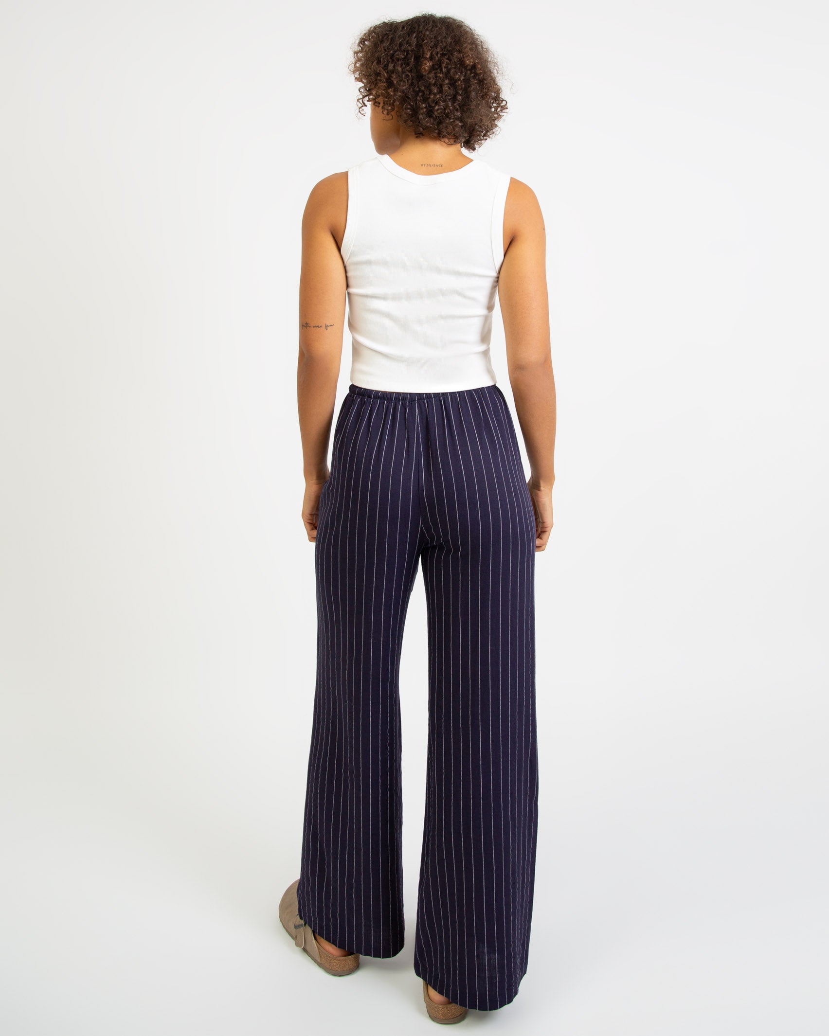 Gestreifte Leinenhose-Broke+Schön