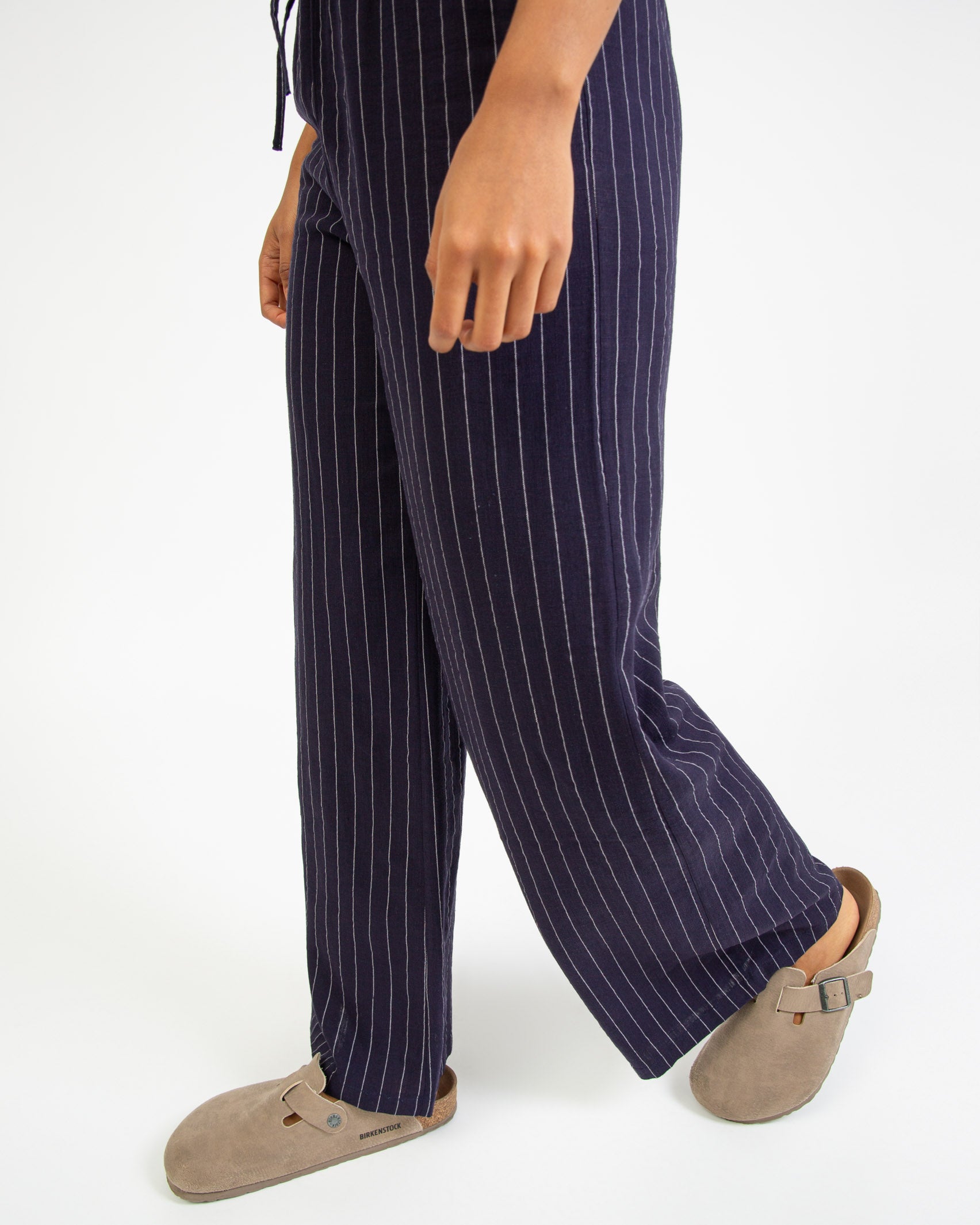 Gestreifte Leinenhose-Broke+Schön