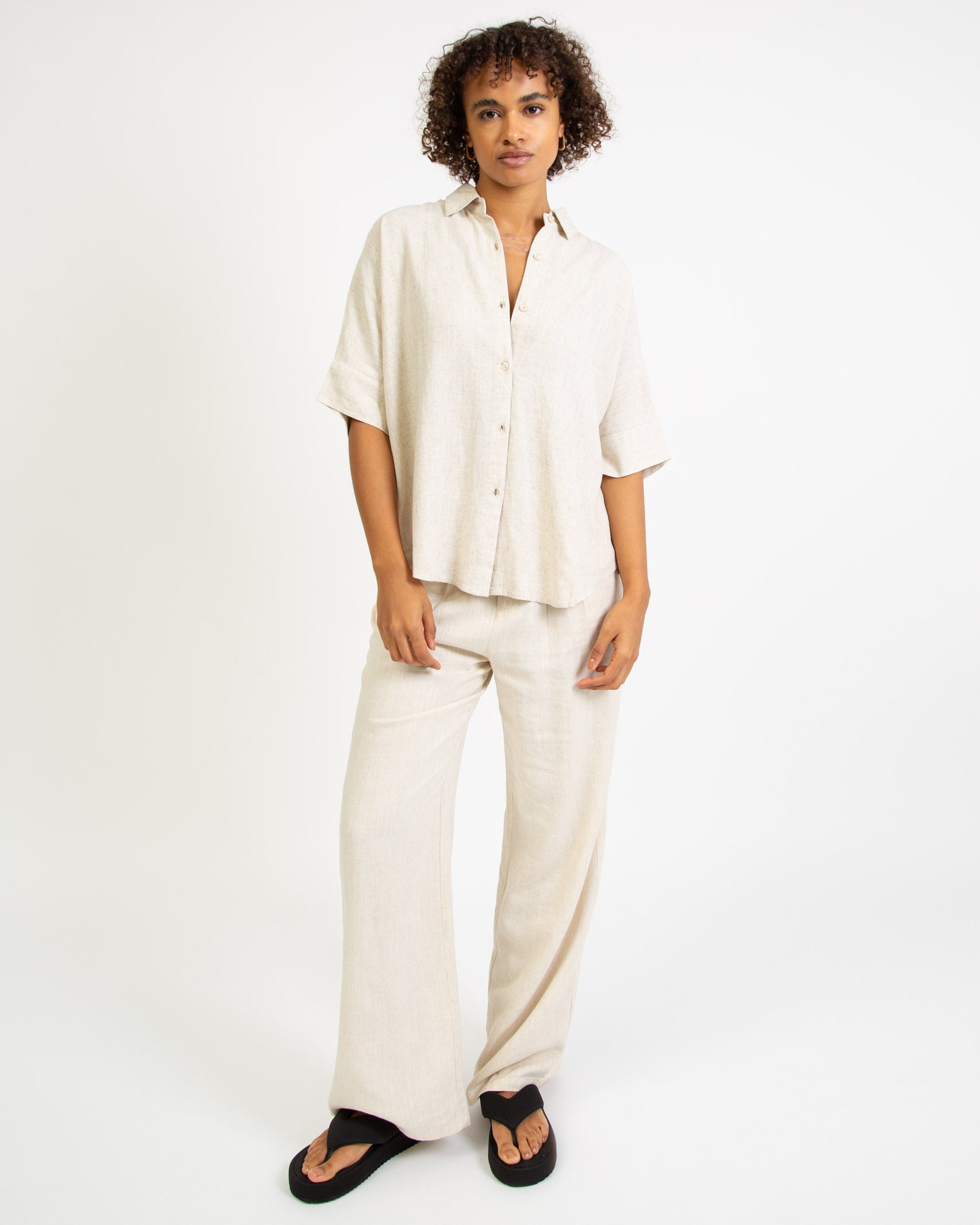 Kastige Bluse aus Leinen-Mix-Broke+Schön