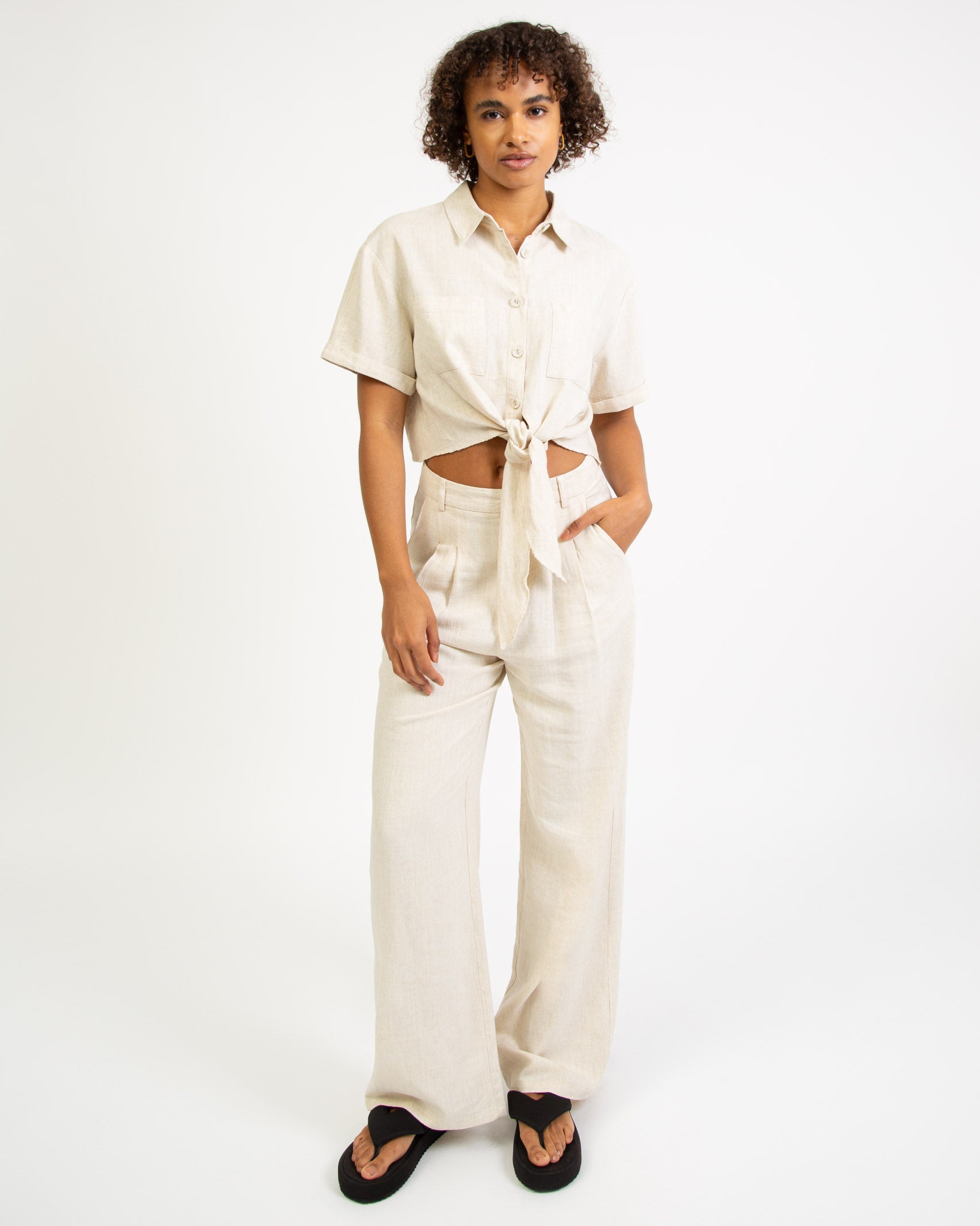 Leinen Anzughose-Broke+Schön