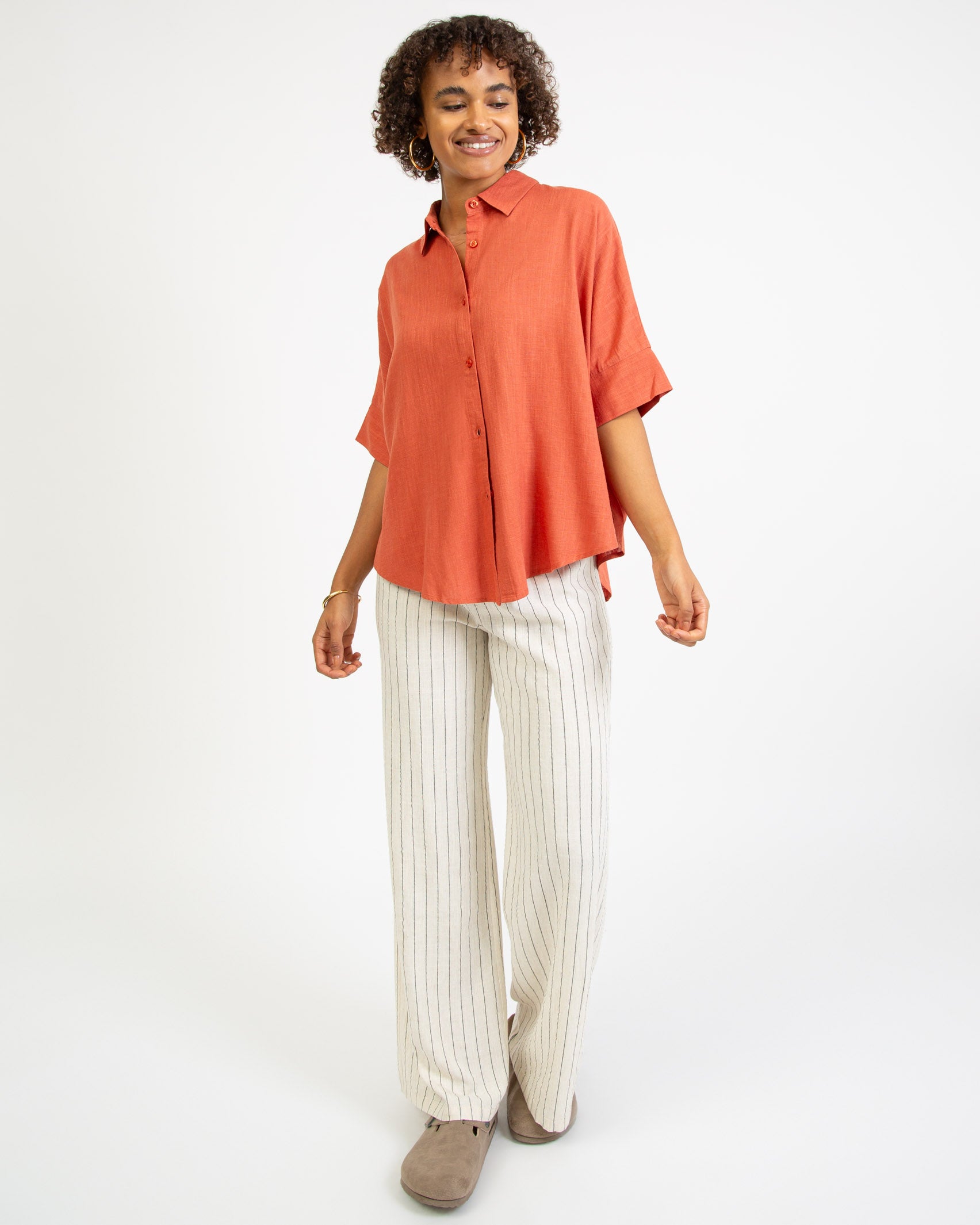 Kastige Bluse aus Leinen-Mix-Broke+Schön