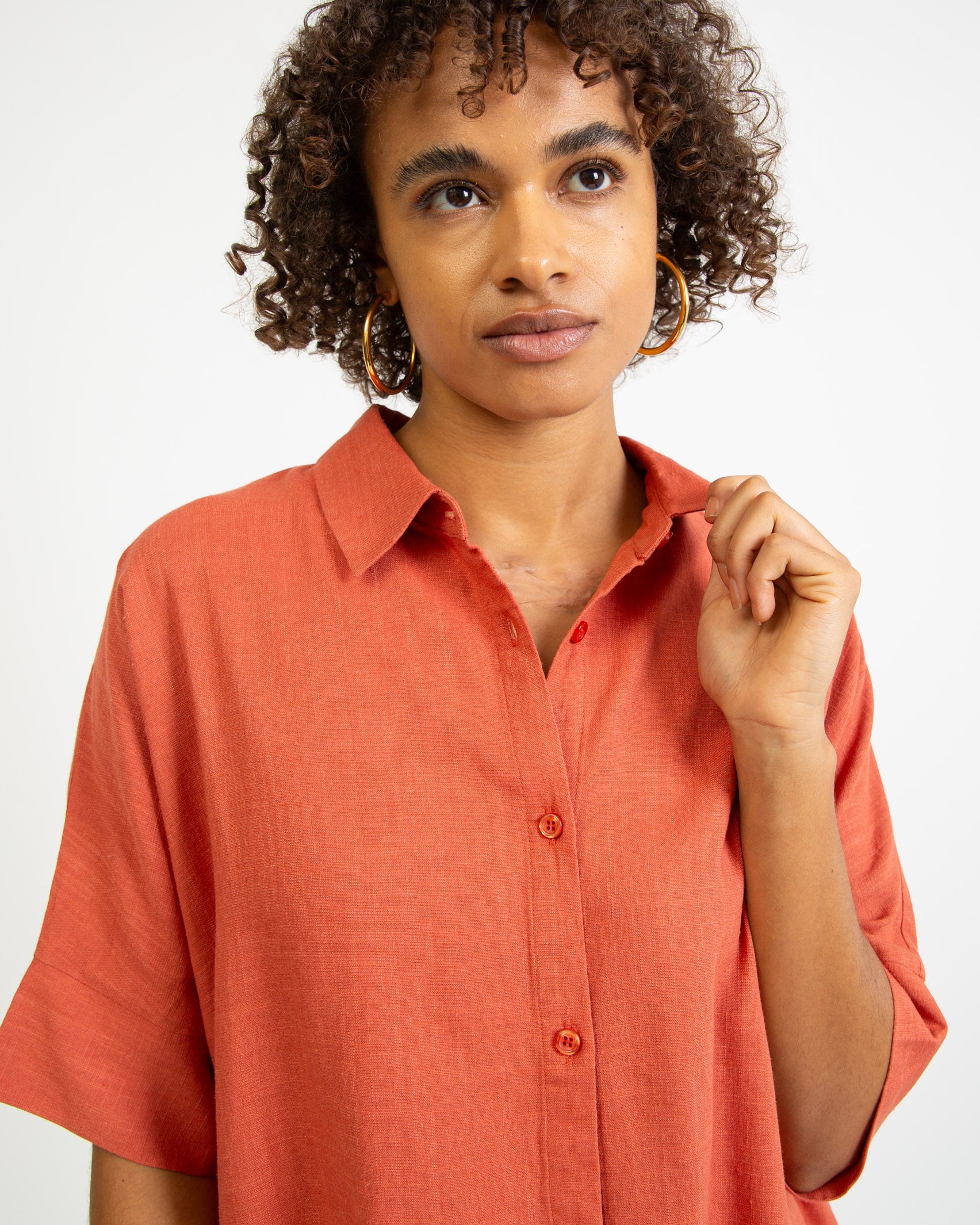 Kastige Bluse aus Leinen-Mix-Broke+Schön