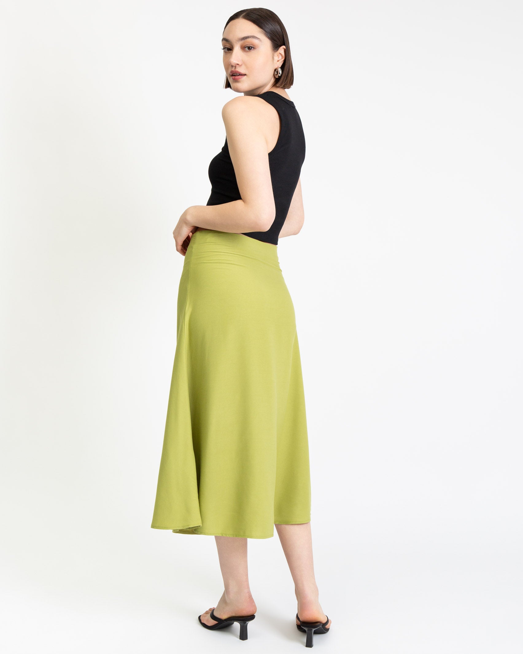 Eleganter Midi Rock-Broke+Schön