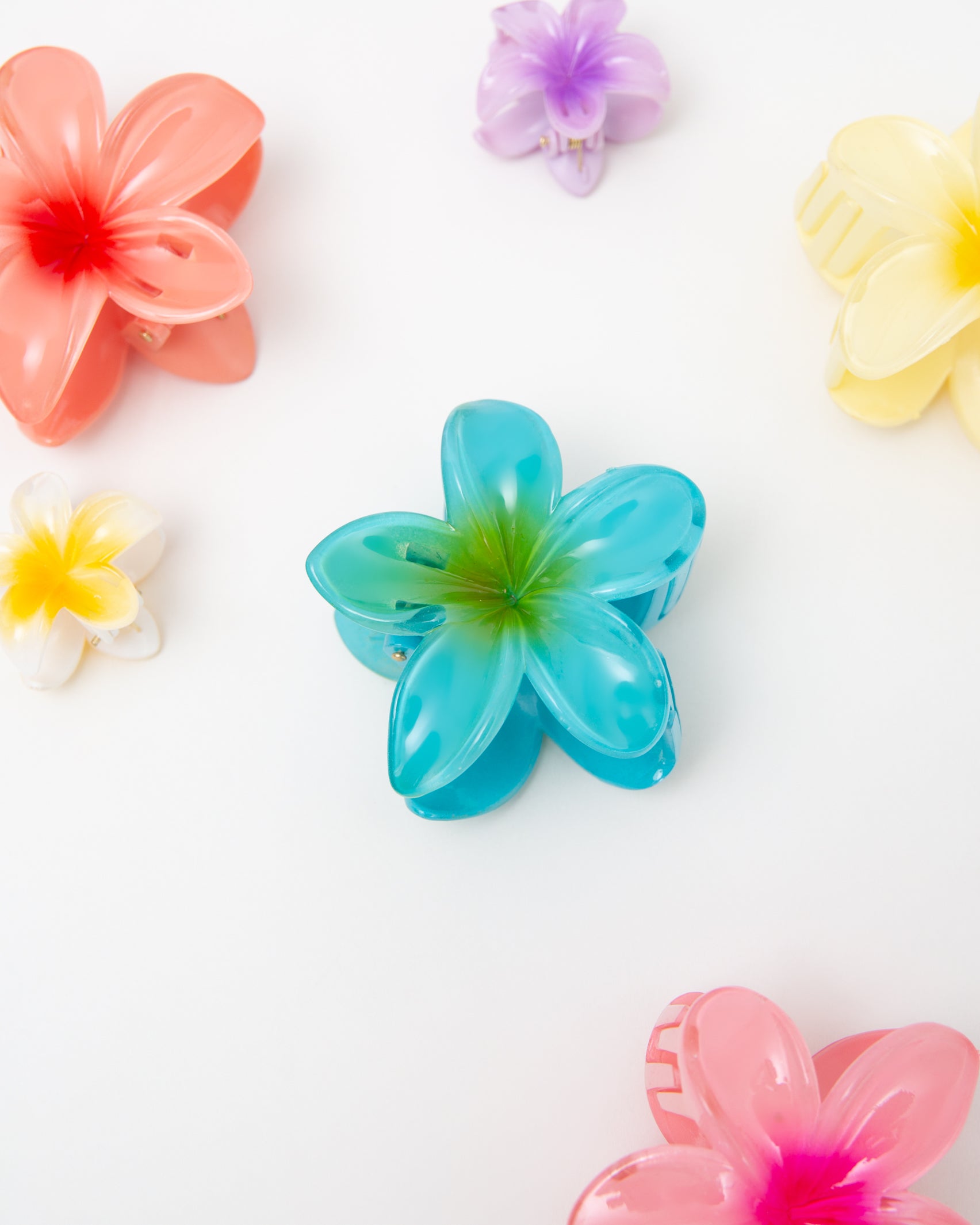 Blauer Blumenhaarclip-Broke+Schön