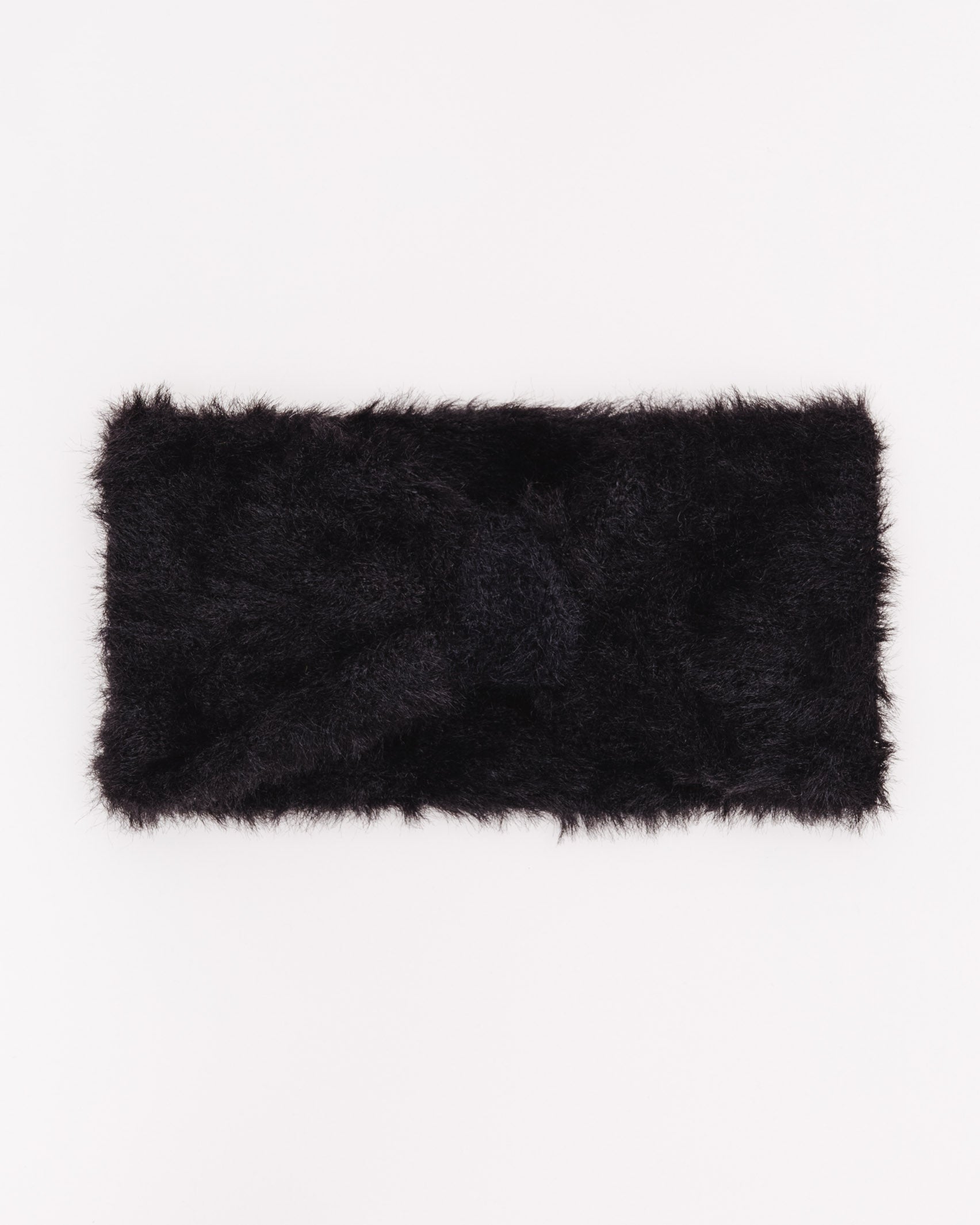 Flauschiges Stirnband mit Knotendetail - Broke + Schön#farbe_black
