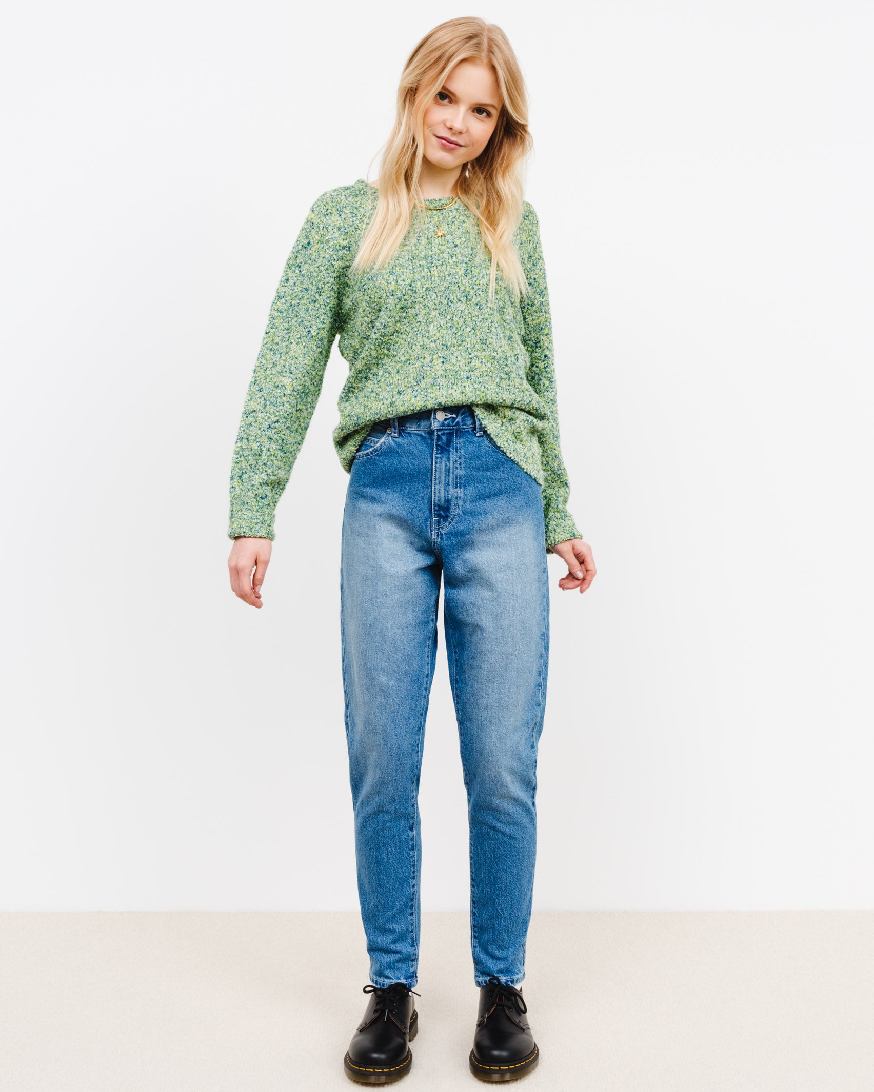 Washed Mom-Jeans - Broke + Schön#farbe_mid-stone