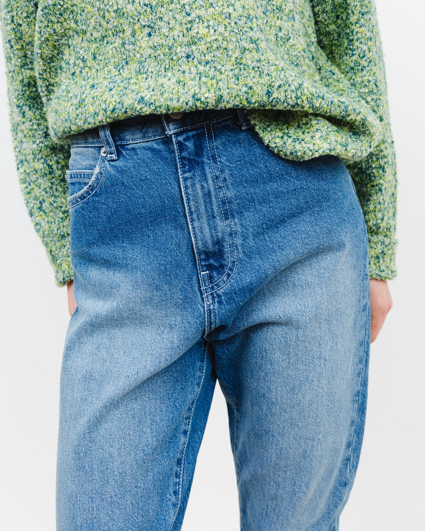 Washed Mom-Jeans - Broke + Schön#farbe_mid-stone