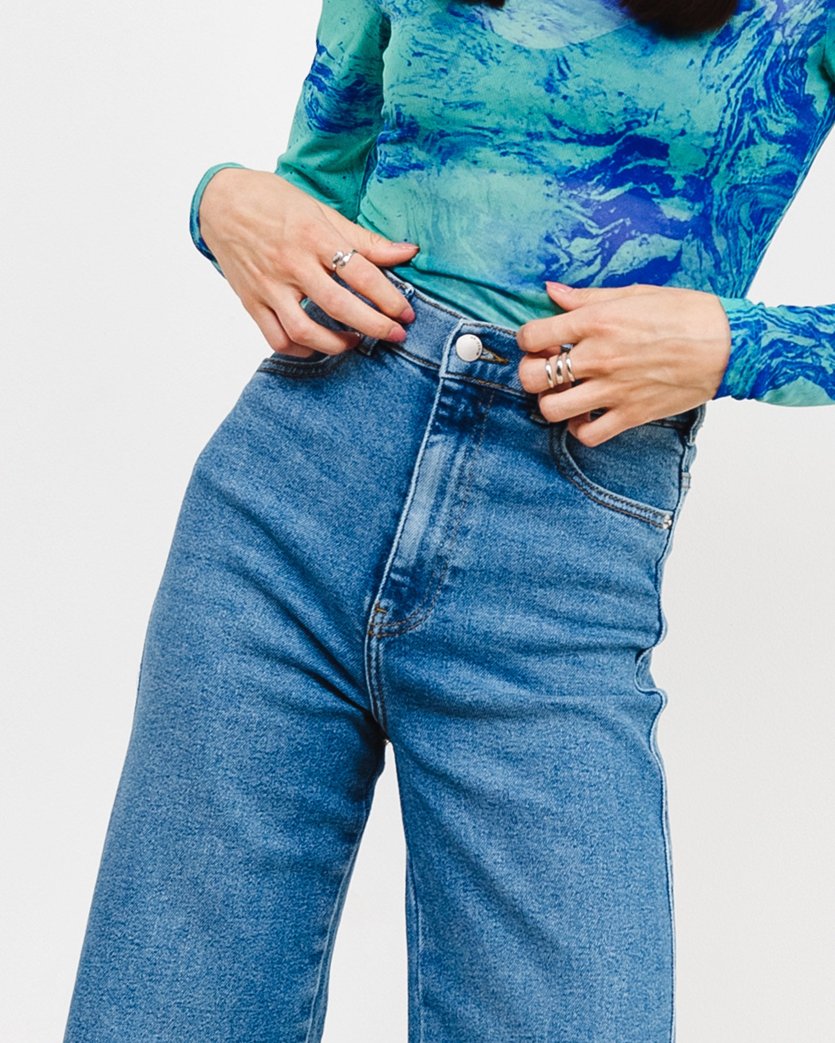High Waist Straight Leg Jeans - Broke + Schön