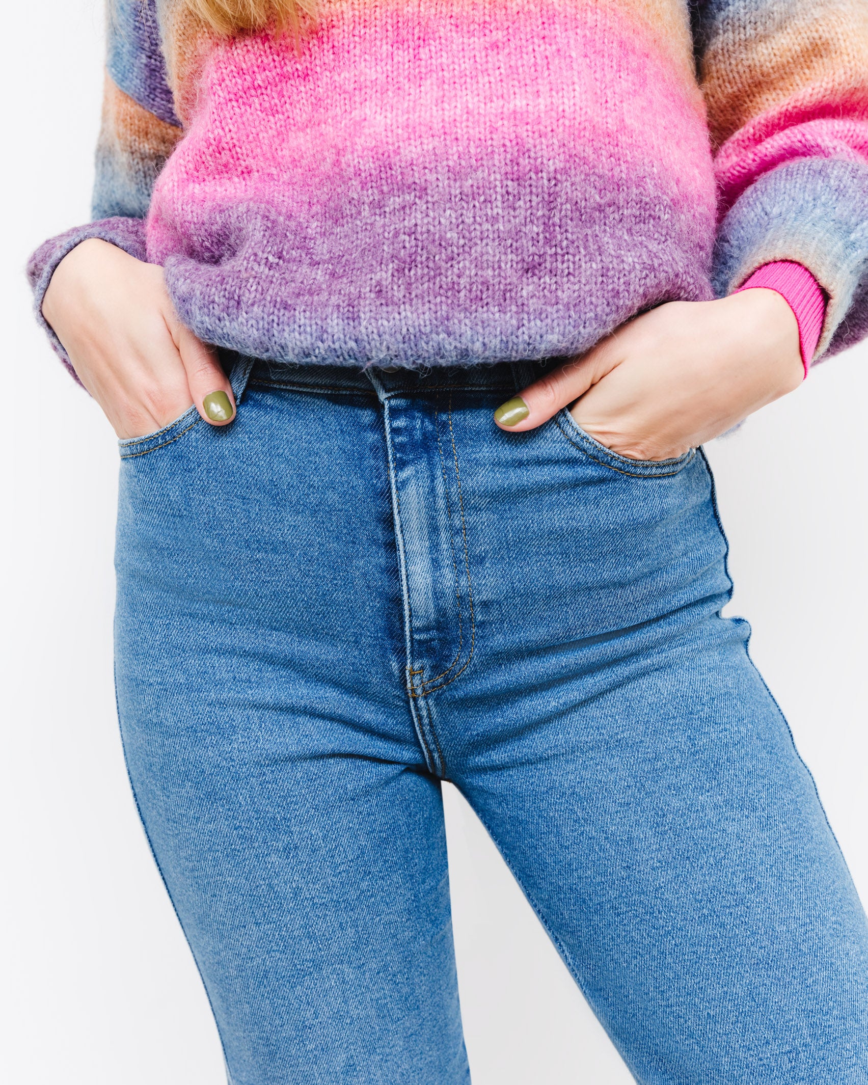 High Waist Straight Leg Jeans - Broke + Schön