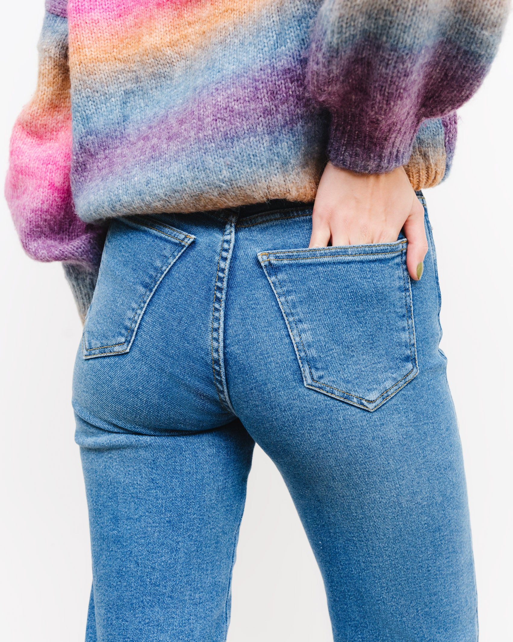High Waist Straight Leg Jeans - Broke + Schön