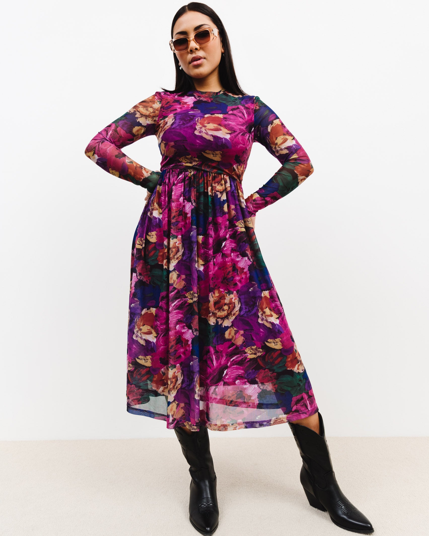 Midikleid mit Blumenmuster - Broke + Schön