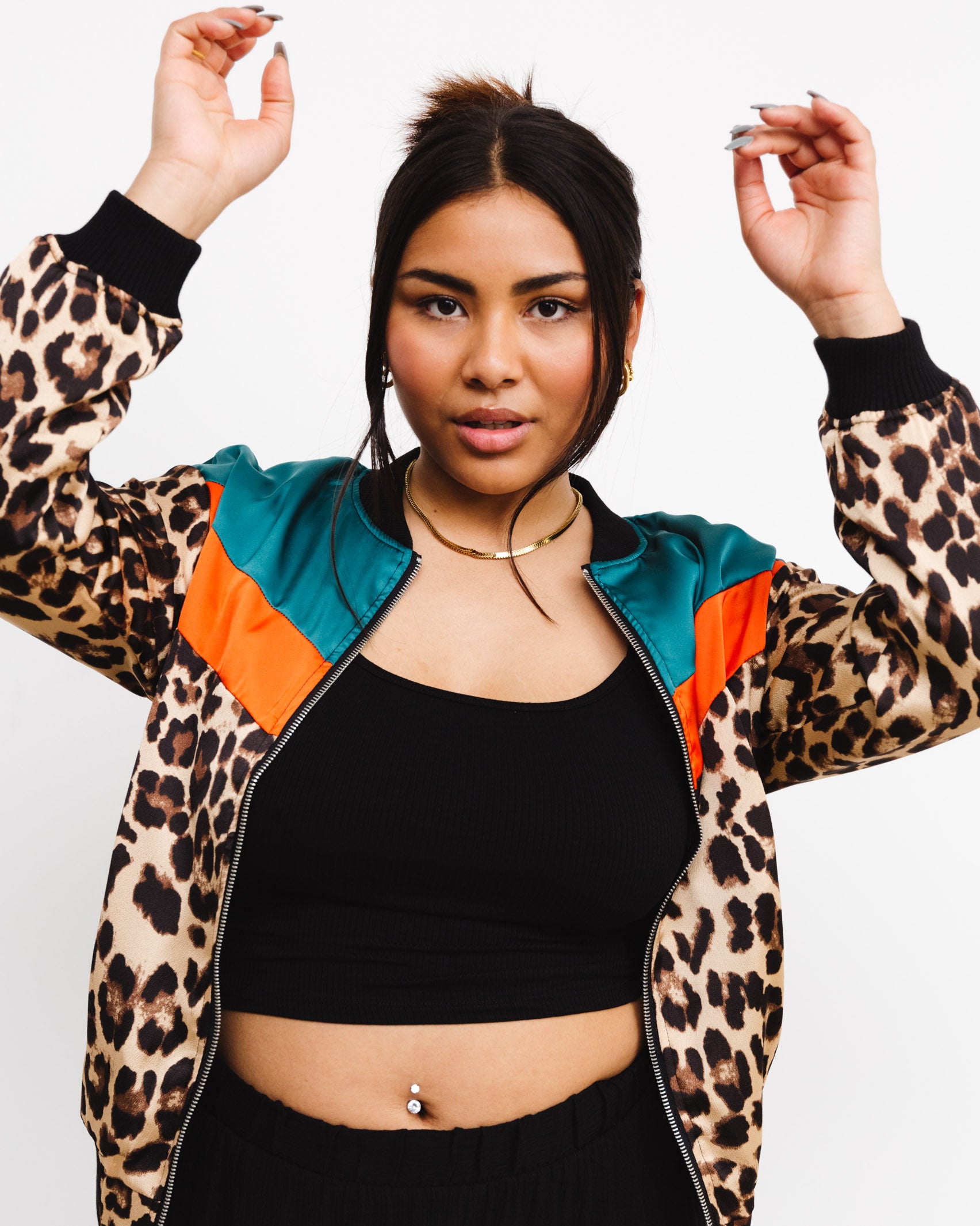 Bomberjacke im Colorblocking-Stil - Broke + Schön#farbe_darkbrown