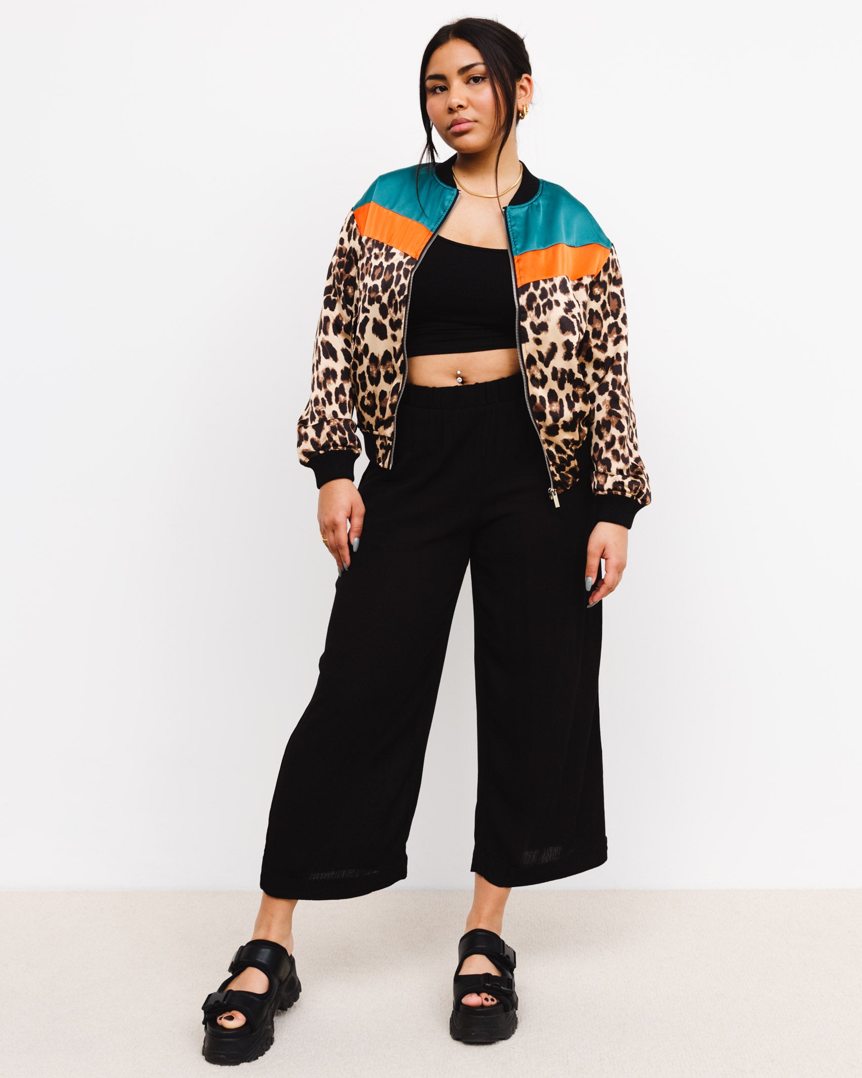 Bomberjacke im Colorblocking-Stil - Broke + Schön#farbe_darkbrown