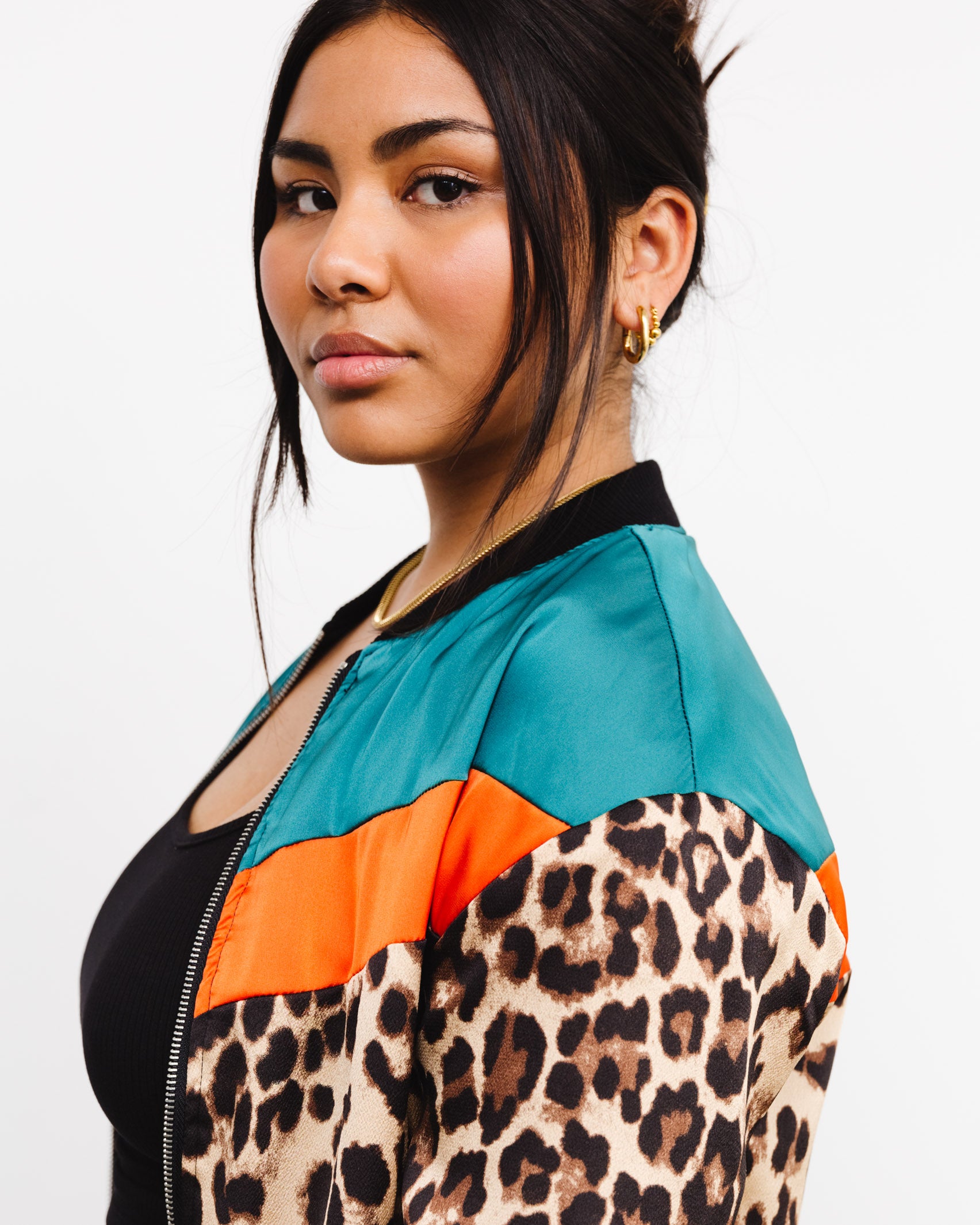 Bomberjacke im Colorblocking-Stil - Broke + Schön#farbe_darkbrown