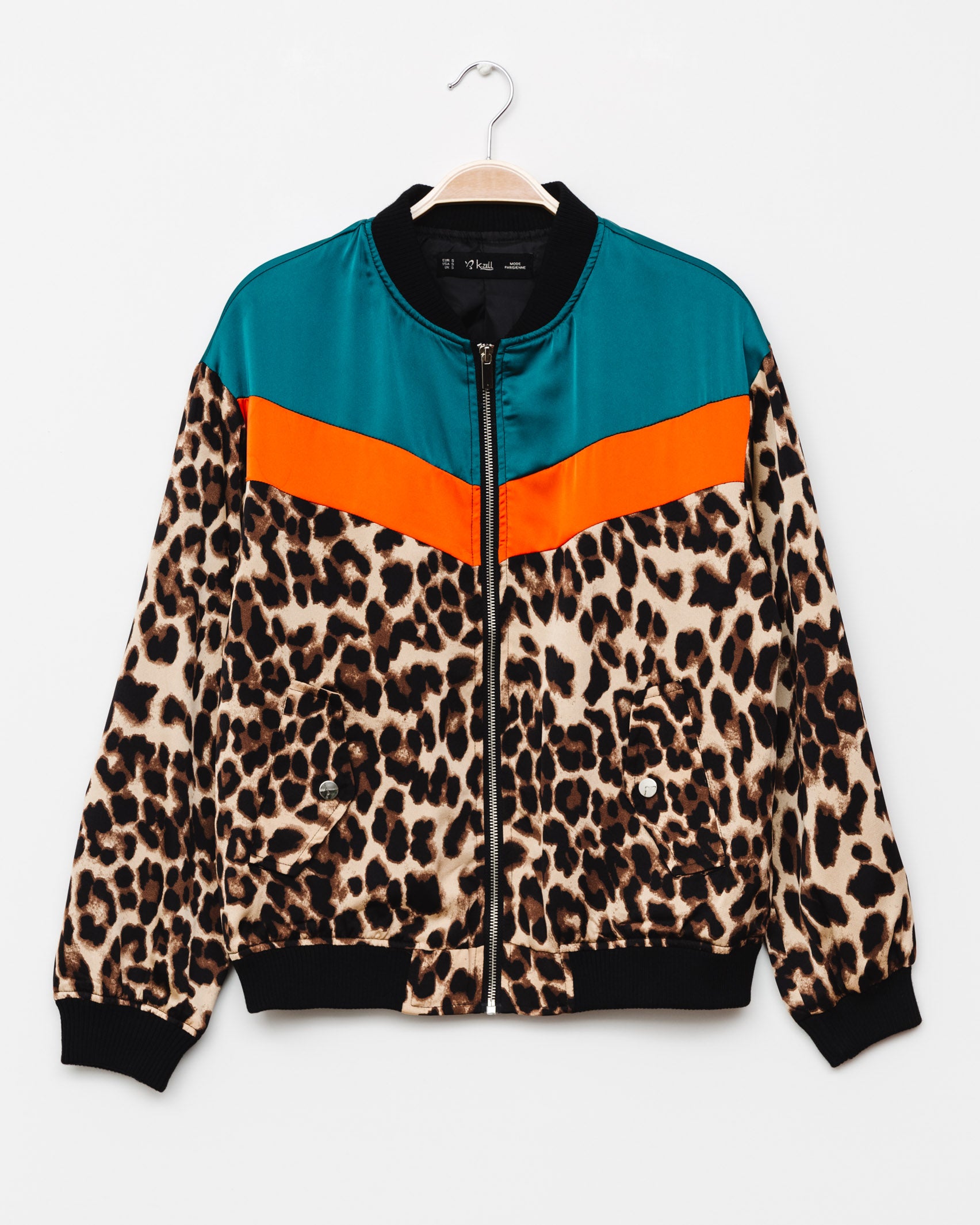 Bomberjacke im Colorblocking-Stil - Broke + Schön#farbe_darkbrown