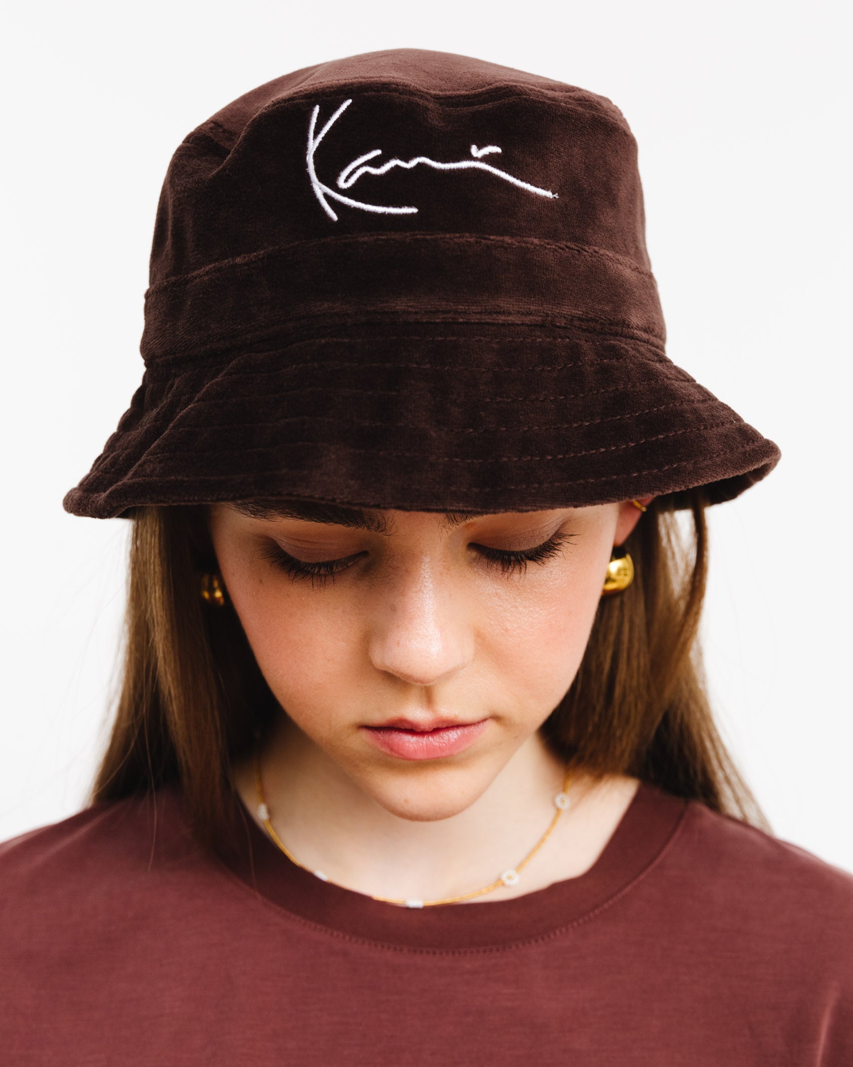 Fischerhut aus Samt - Broke + Schön#farbe_dark-brown