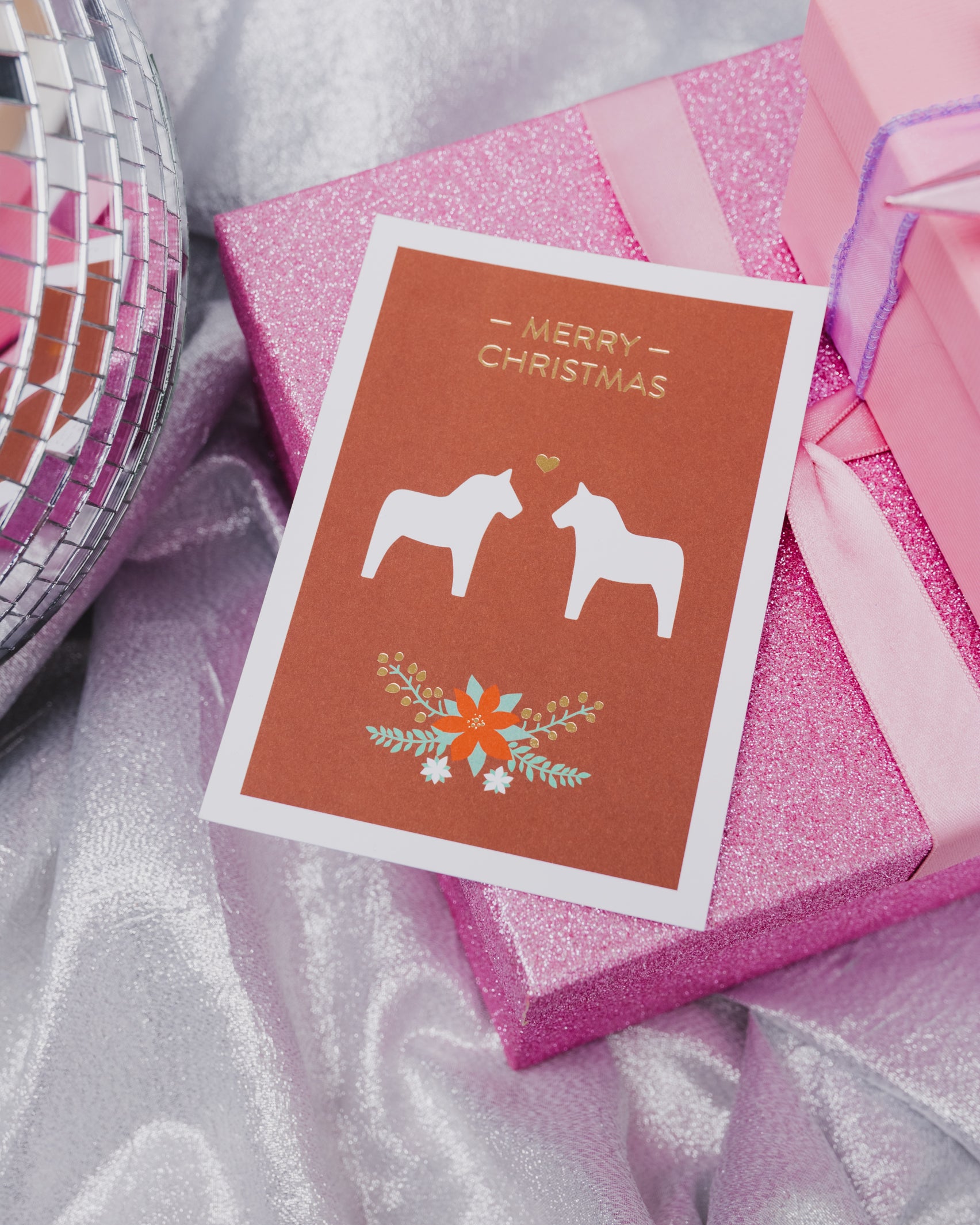 Weihnachtliche Postkarte - Broke + Schön