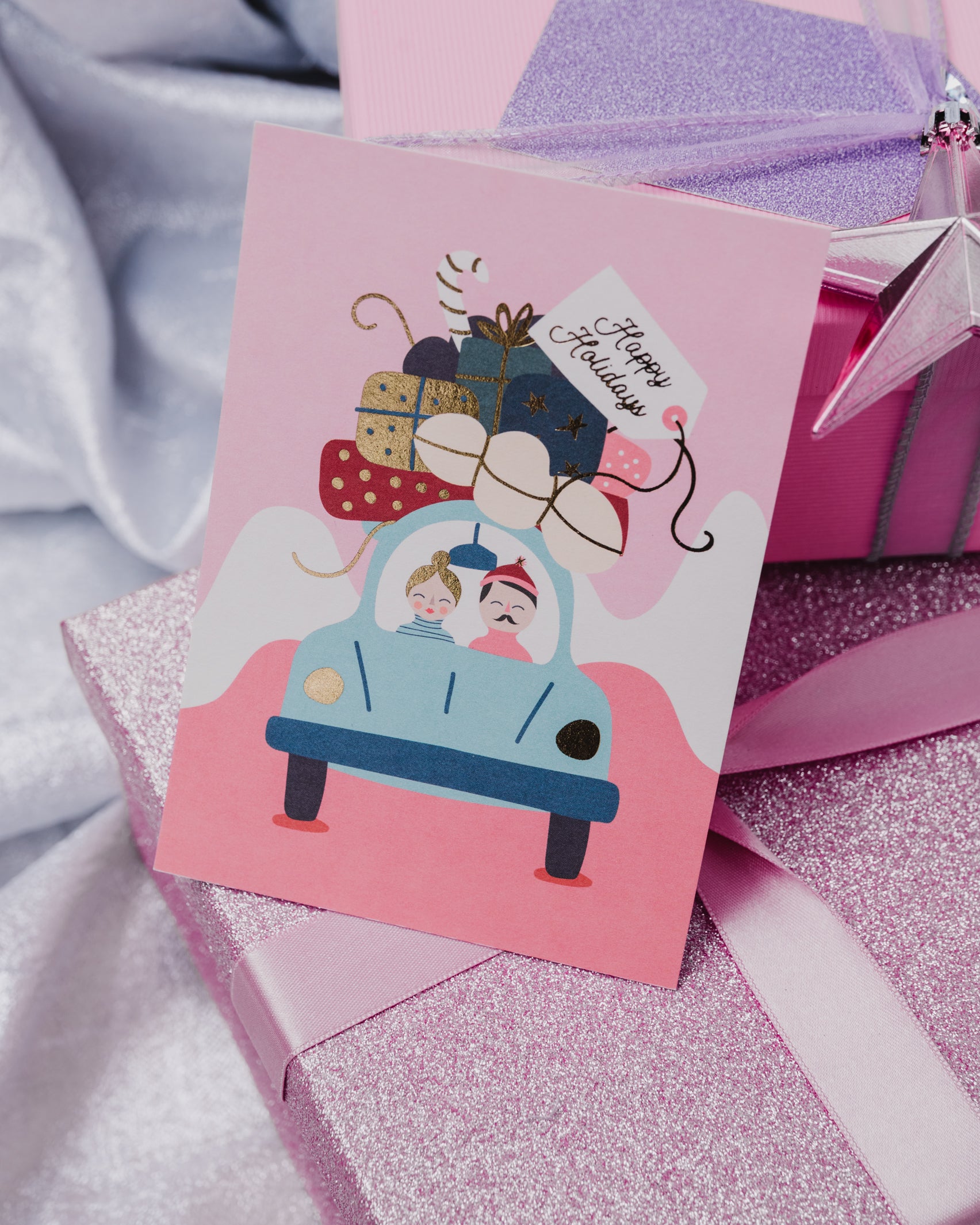 Weihnachtliche Postkarte - Broke + Schön