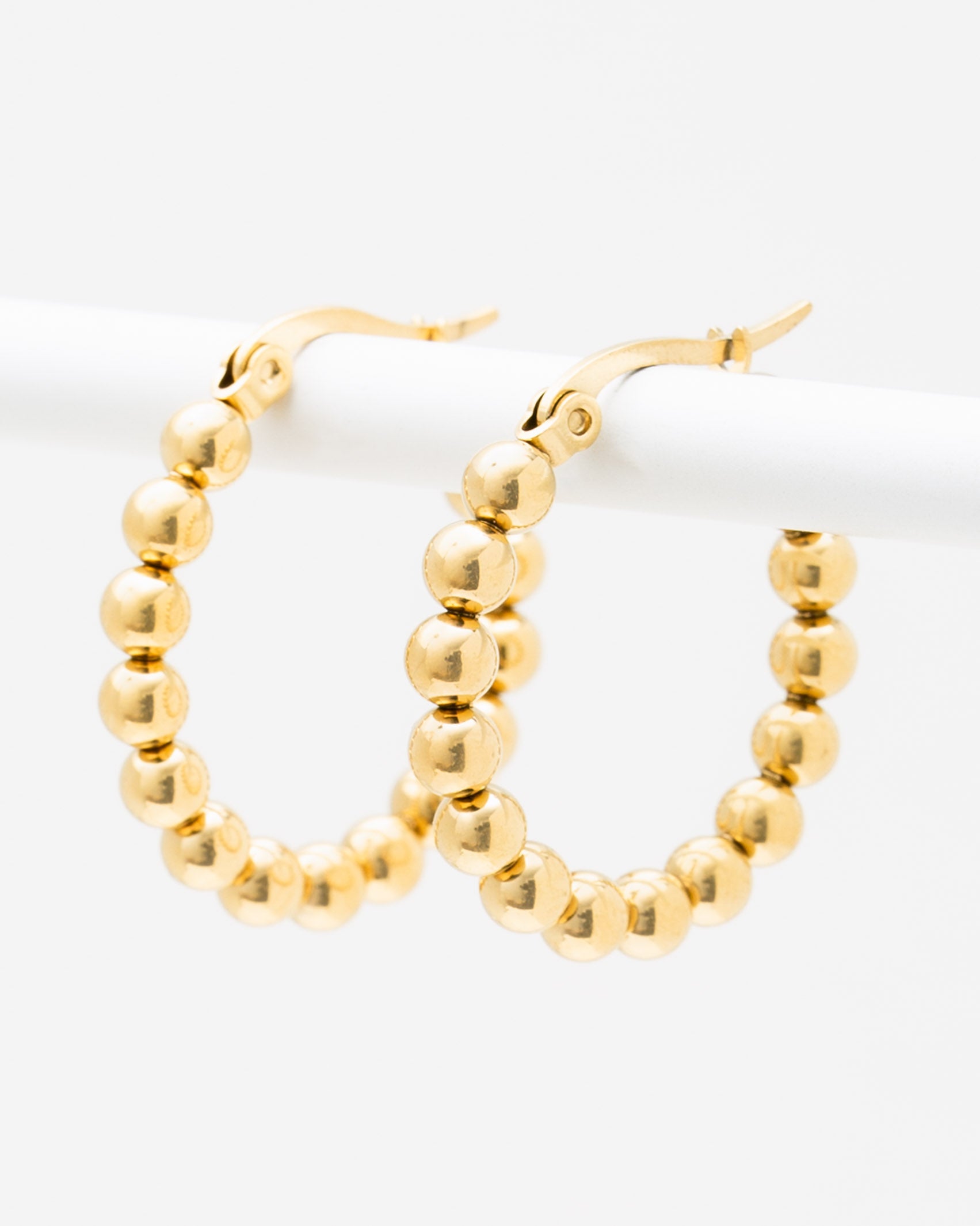 Creolen aus Kügelchen - Broke + Schön#farbe_gold-colored