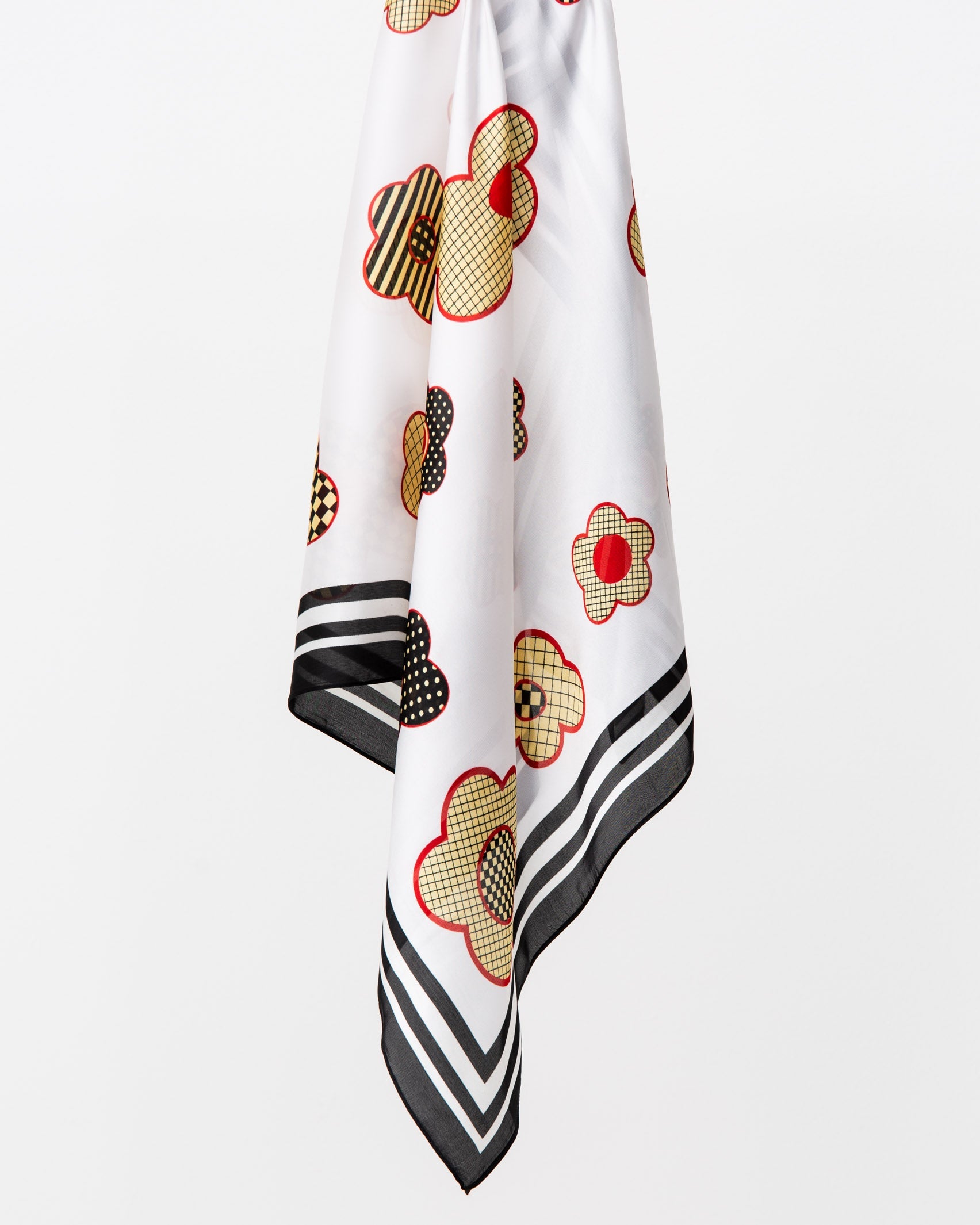 Quadratisches Blumenmuster Tuch - Broke + Schön#farbe_white