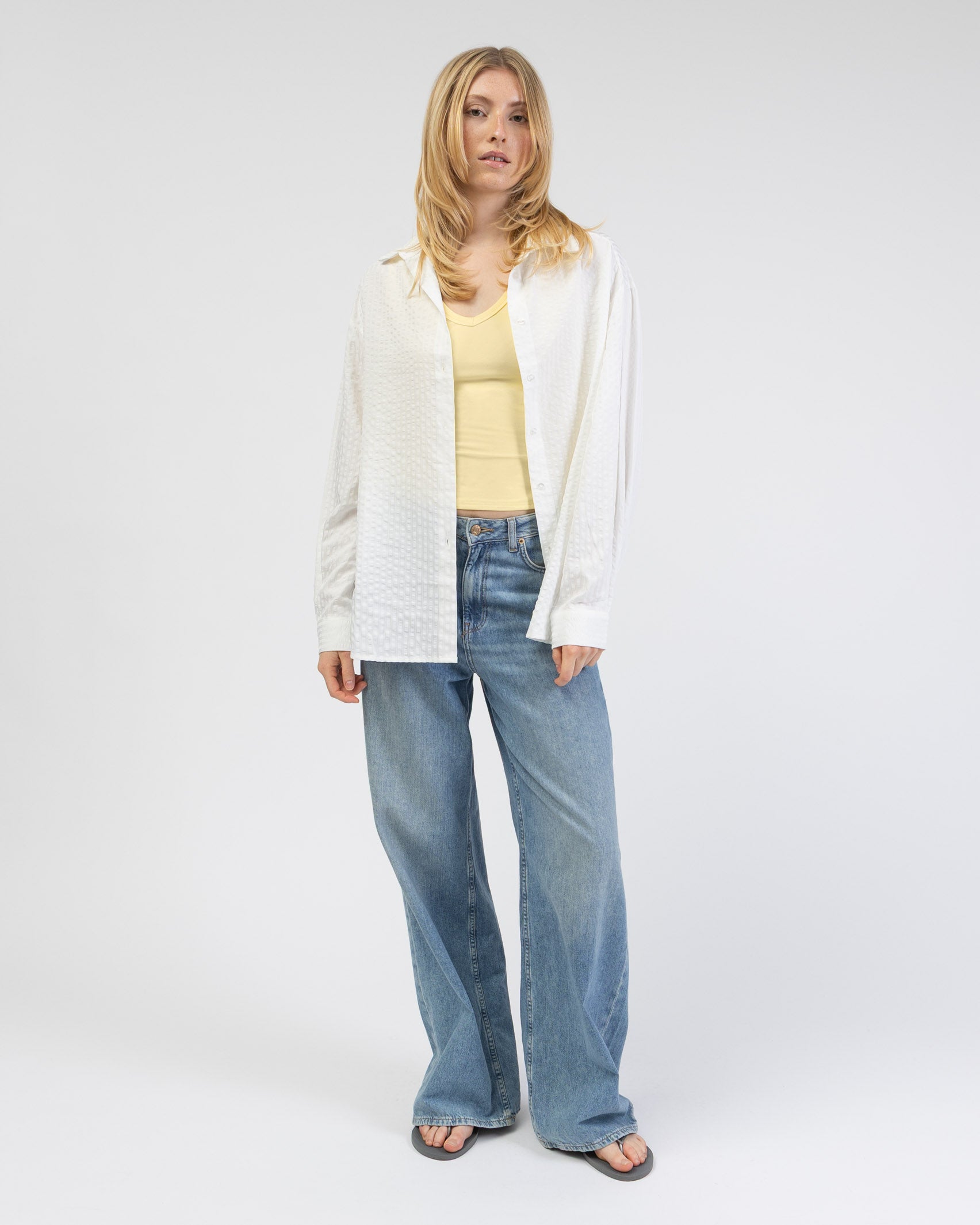 Weiße Oversize Bluse