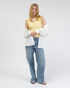 Weiße Oversize Bluse