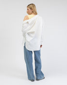 Weiße Oversize Bluse