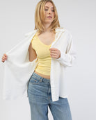 Weiße Oversize Bluse
