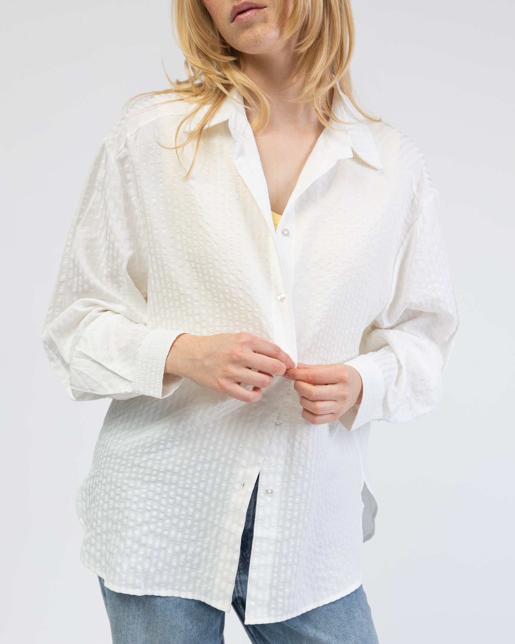 Weiße Oversize Bluse