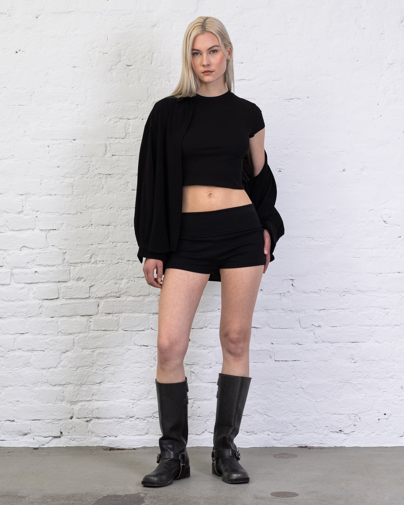 Klassische Bluse aus Leinen-Mix
